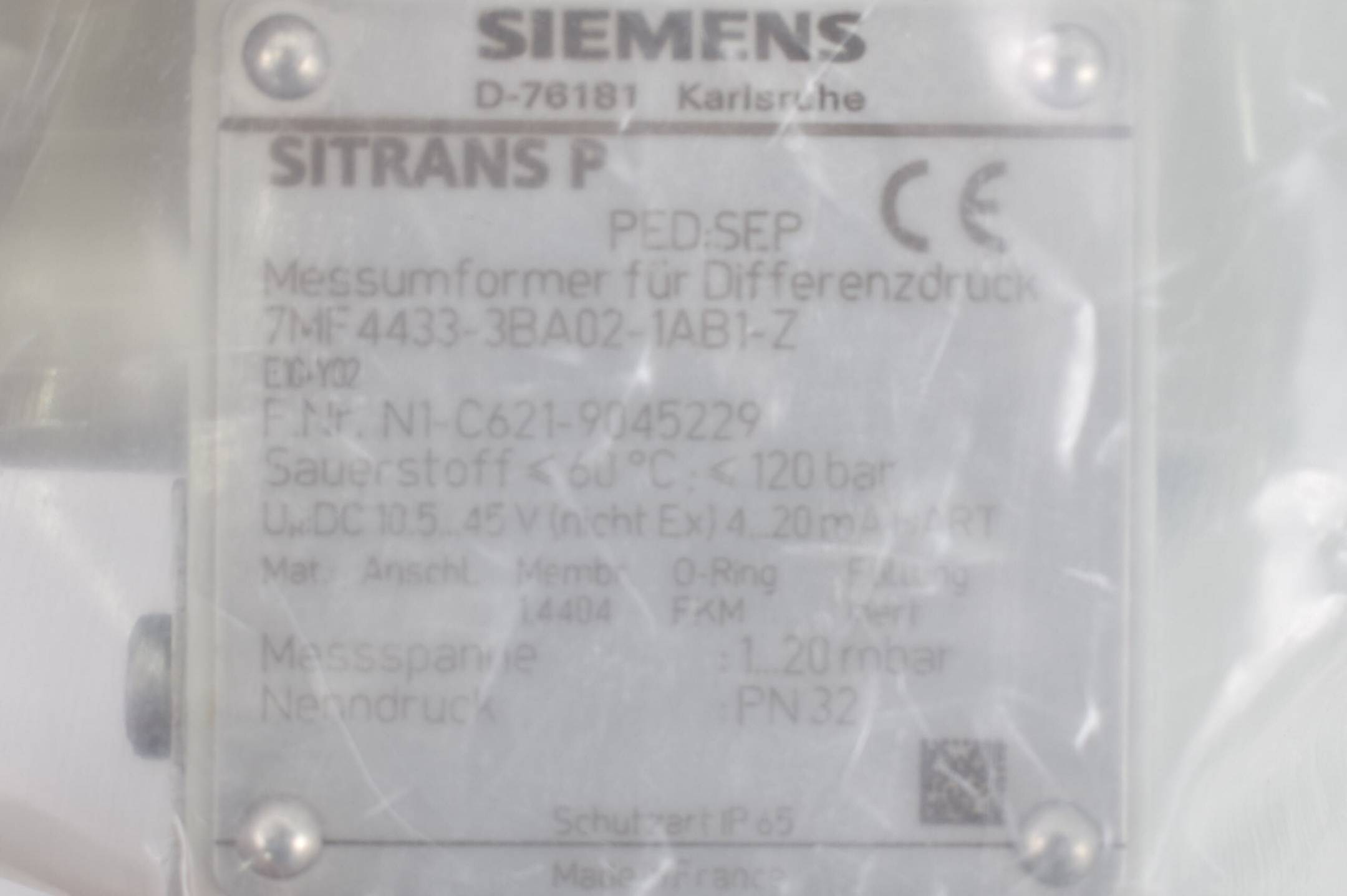 Siemens sitrans P Messumformer 7MF4 433-3BA02-1AB1-Z ( 7MF4433-3BA02-1AB1-Z )