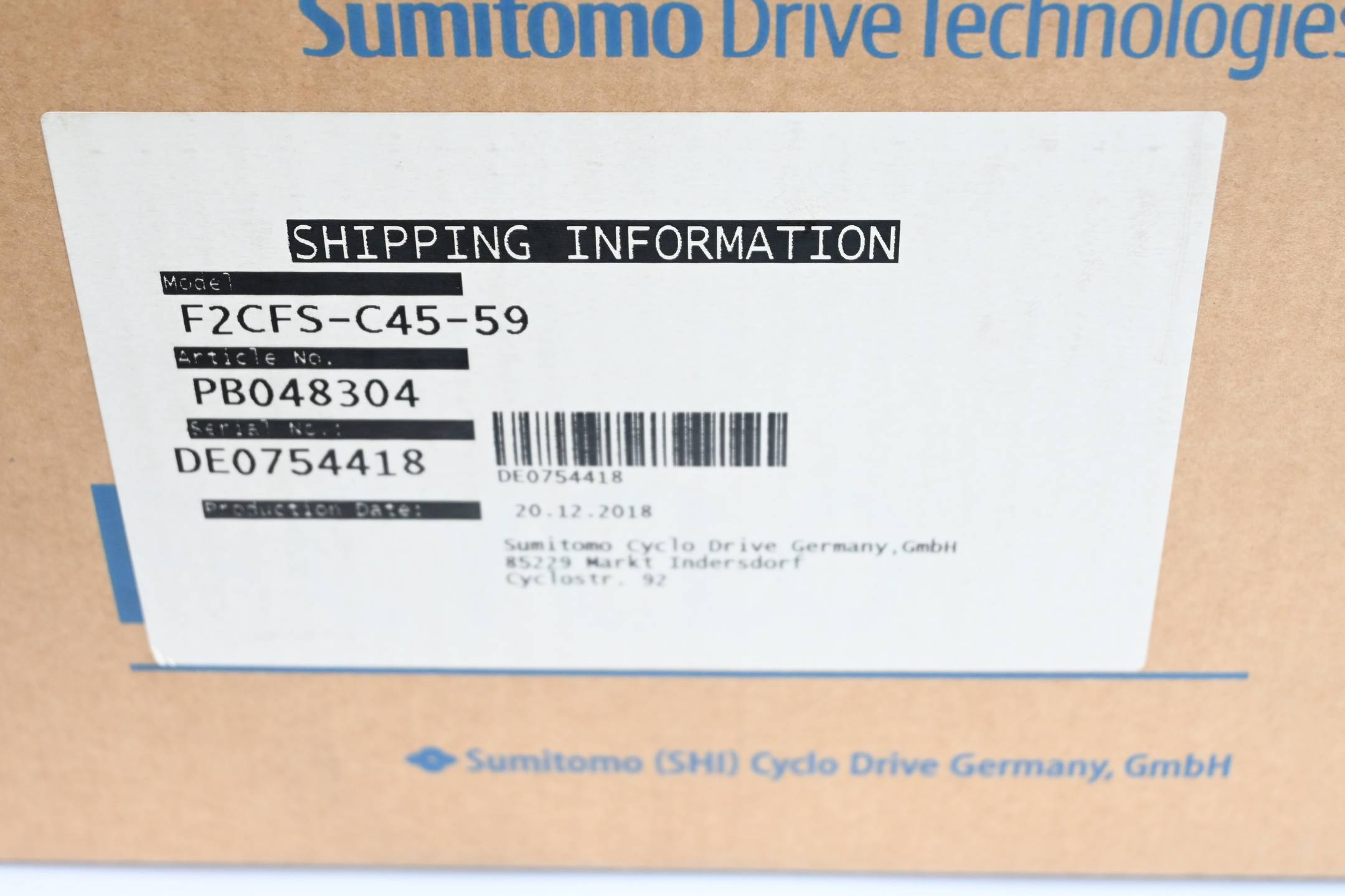 Sumitomo Drive Technologies Getriebe  Fine Cyclo C-Serie ( F2CFS-C45-59 )