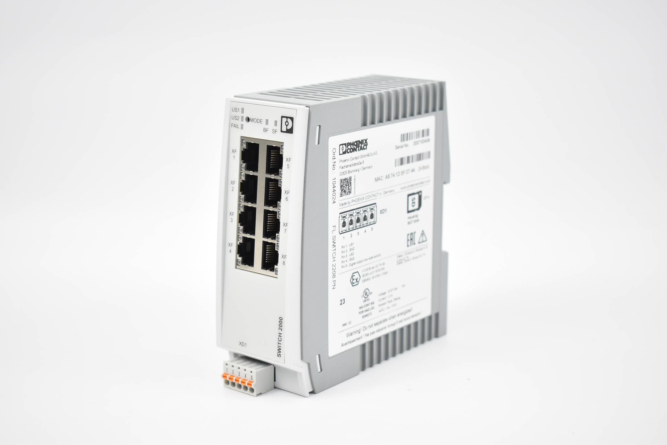 Phoenix Contact Industrial Ethernet Switch FL SWITCH 2208 PN ( 1044024 )