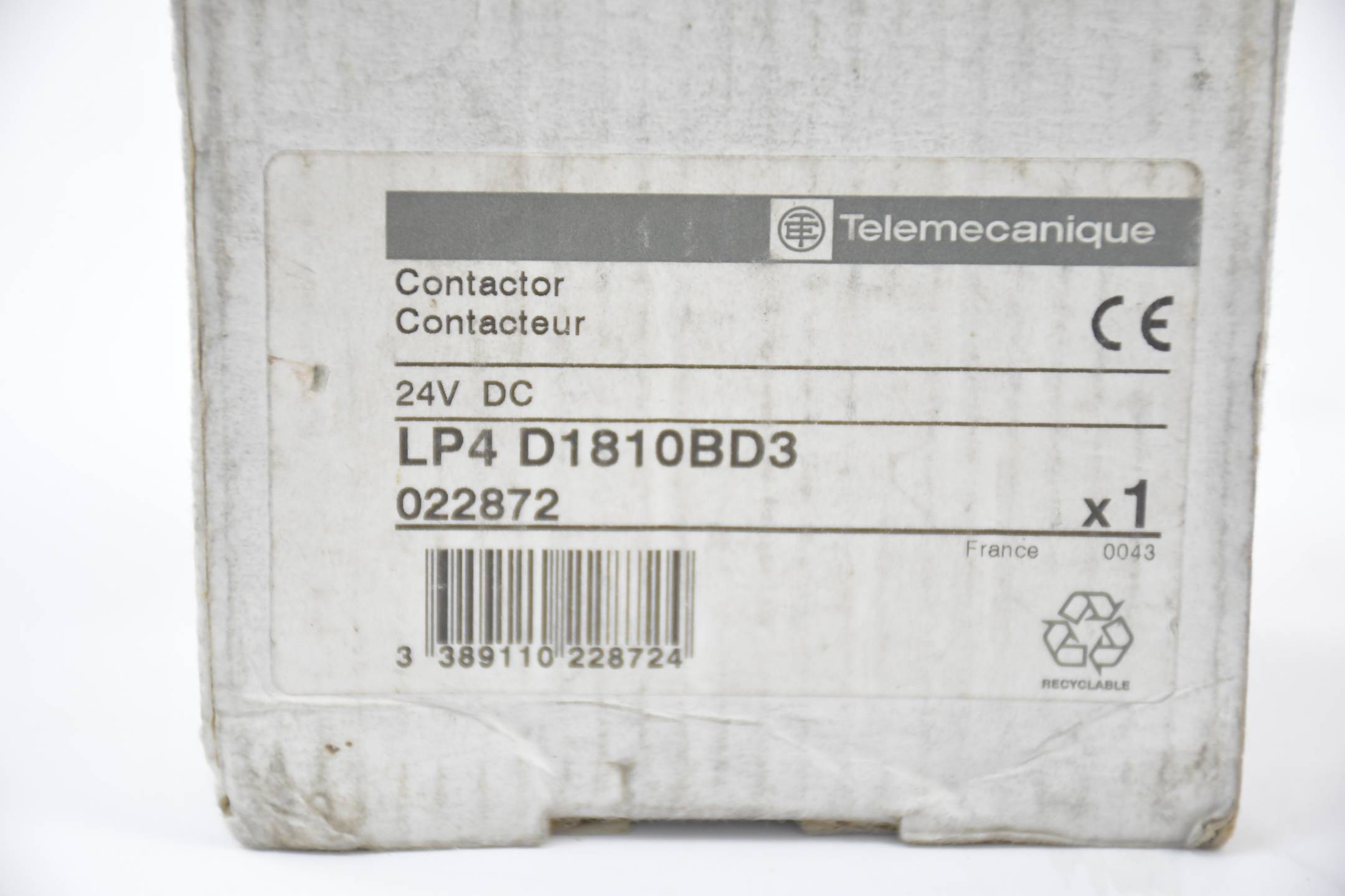 Telemecanique Contactor 24V DC LP4D1810BD3 ( LP4 D1810BD3 )