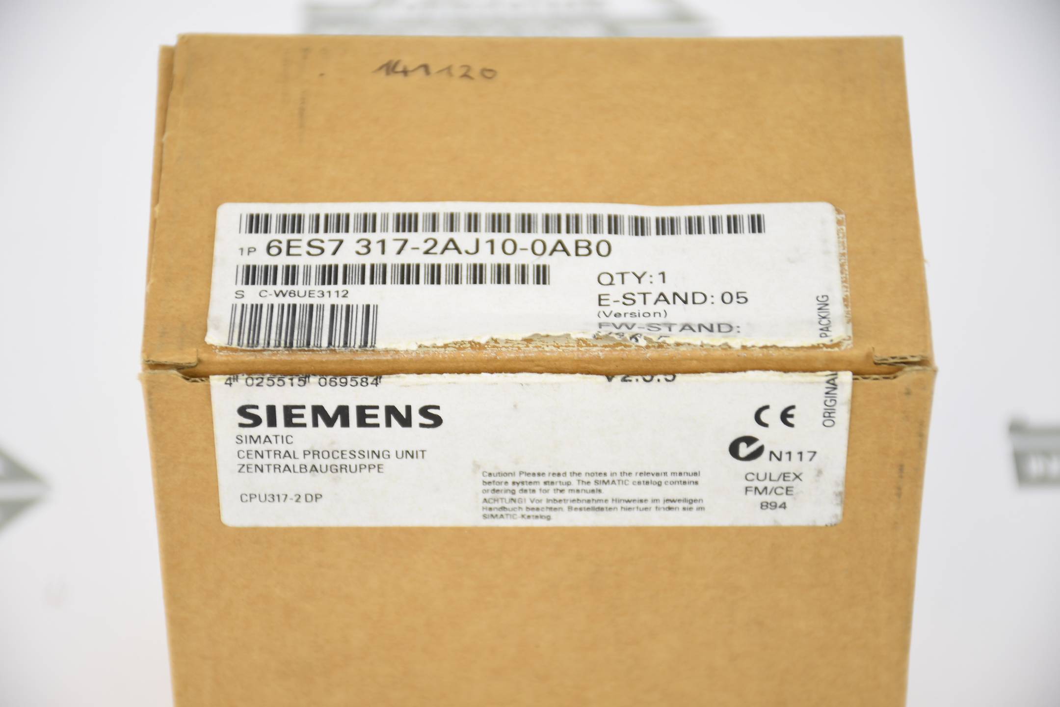 Siemens simatic S7 CPU 317-2DP 6ES7 317-2AJ10-0AB0 ( 6ES7 317-2AJ10-0AB0 ) E5