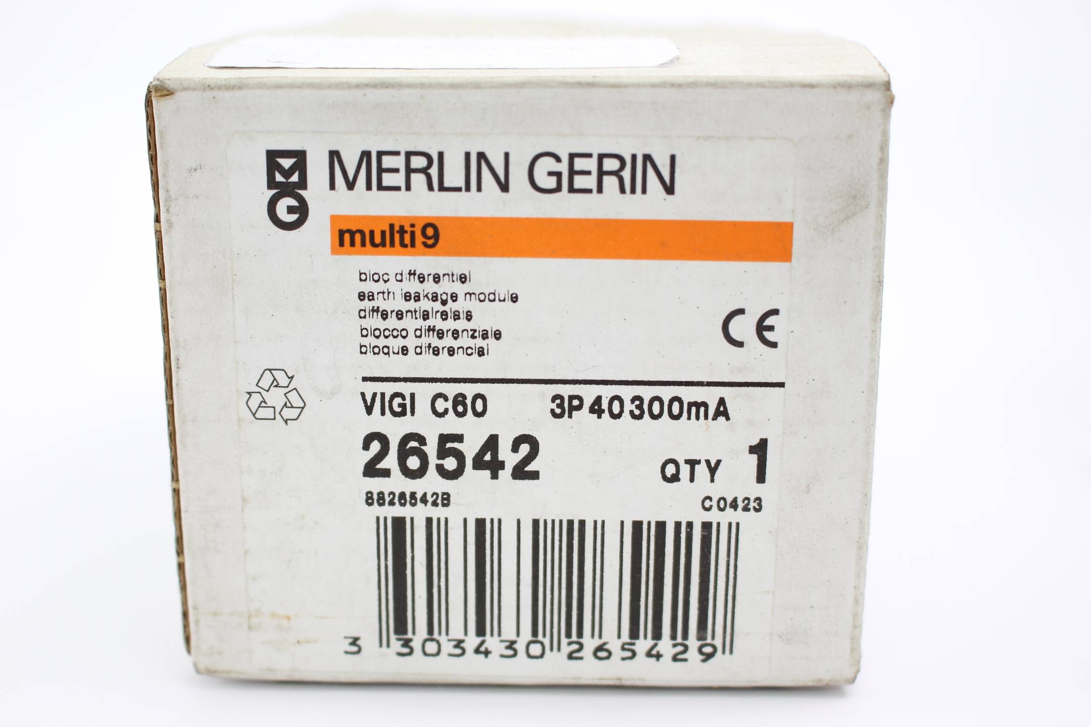 Merlin Gerin Leistungsschutzschalter multi9 VIGI C60 3P40300mA 26542
