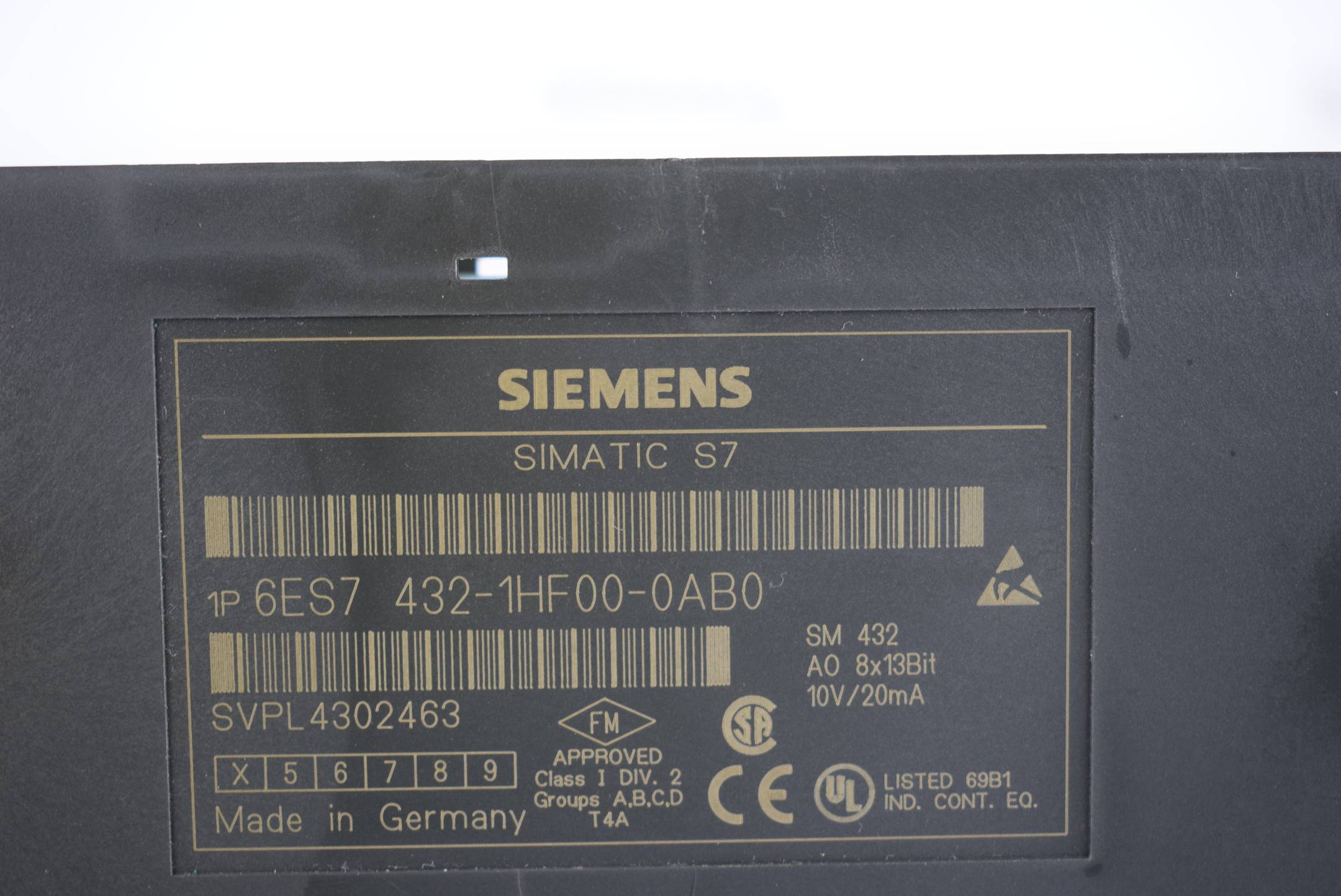 Siemens simatic S7 AO 8x13Bit 6ES7 432-1HF00-0AB0 ( 6ES7432-1HF00-0AB0 ) E4