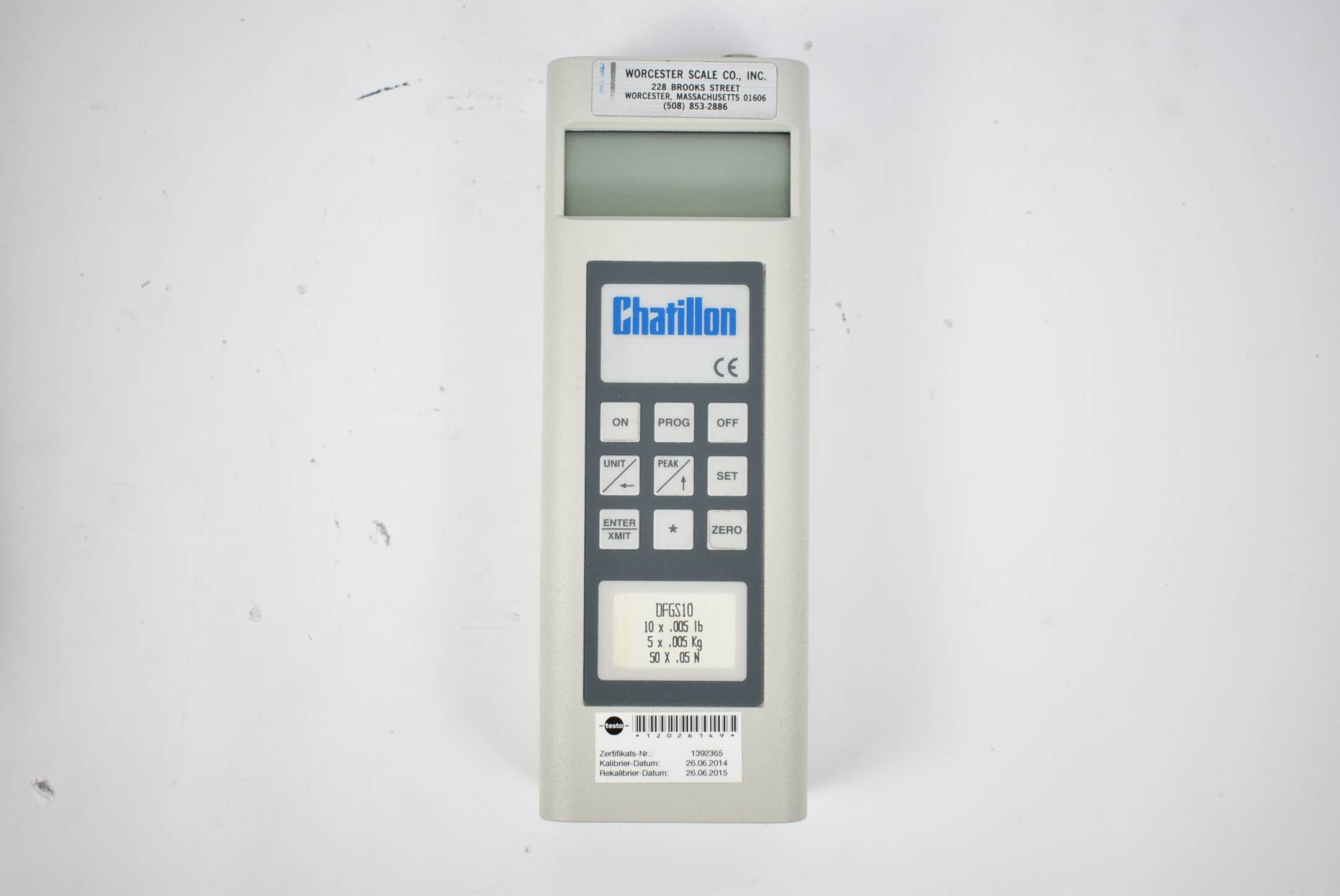 Ametek Chatillon Kraftmessgerät DFGS10