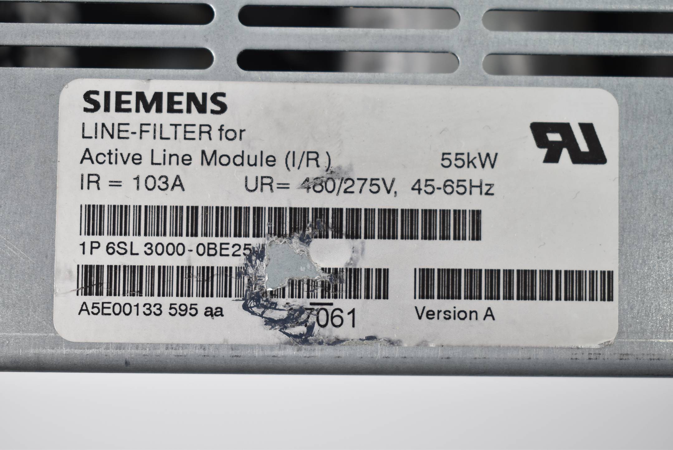 DEFEKT Siemens Sinamics Netzfilter 6SL3000-0BE25-5AA0 ( 6SL3 000-0BE25-5AA0 )