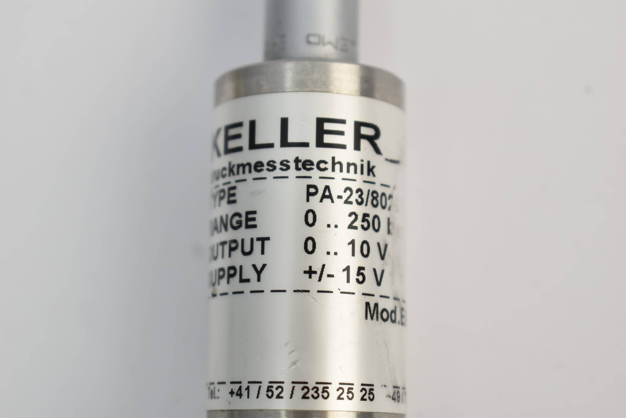 Keller Drucktransmitter 0-250 bar PA-23/80263C-250