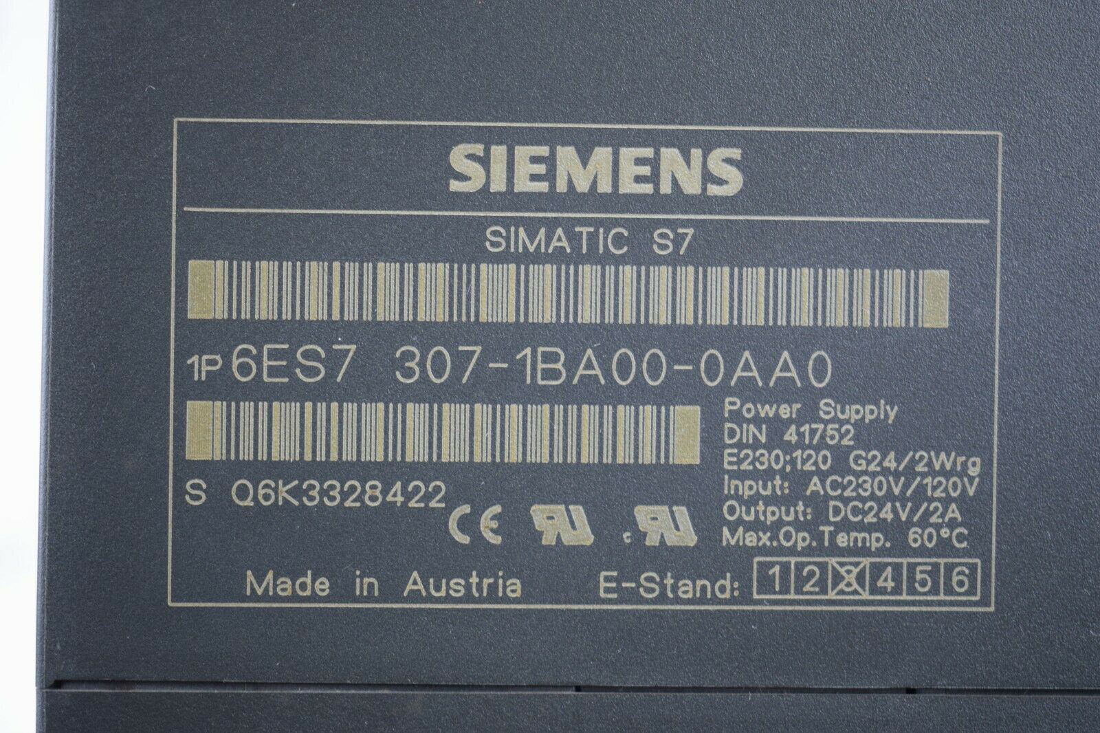 Siemens simatic S7-300 PS307 6ES7 307-1BA00-0AA0 ( 6ES7307-1BA00-0AA0 )