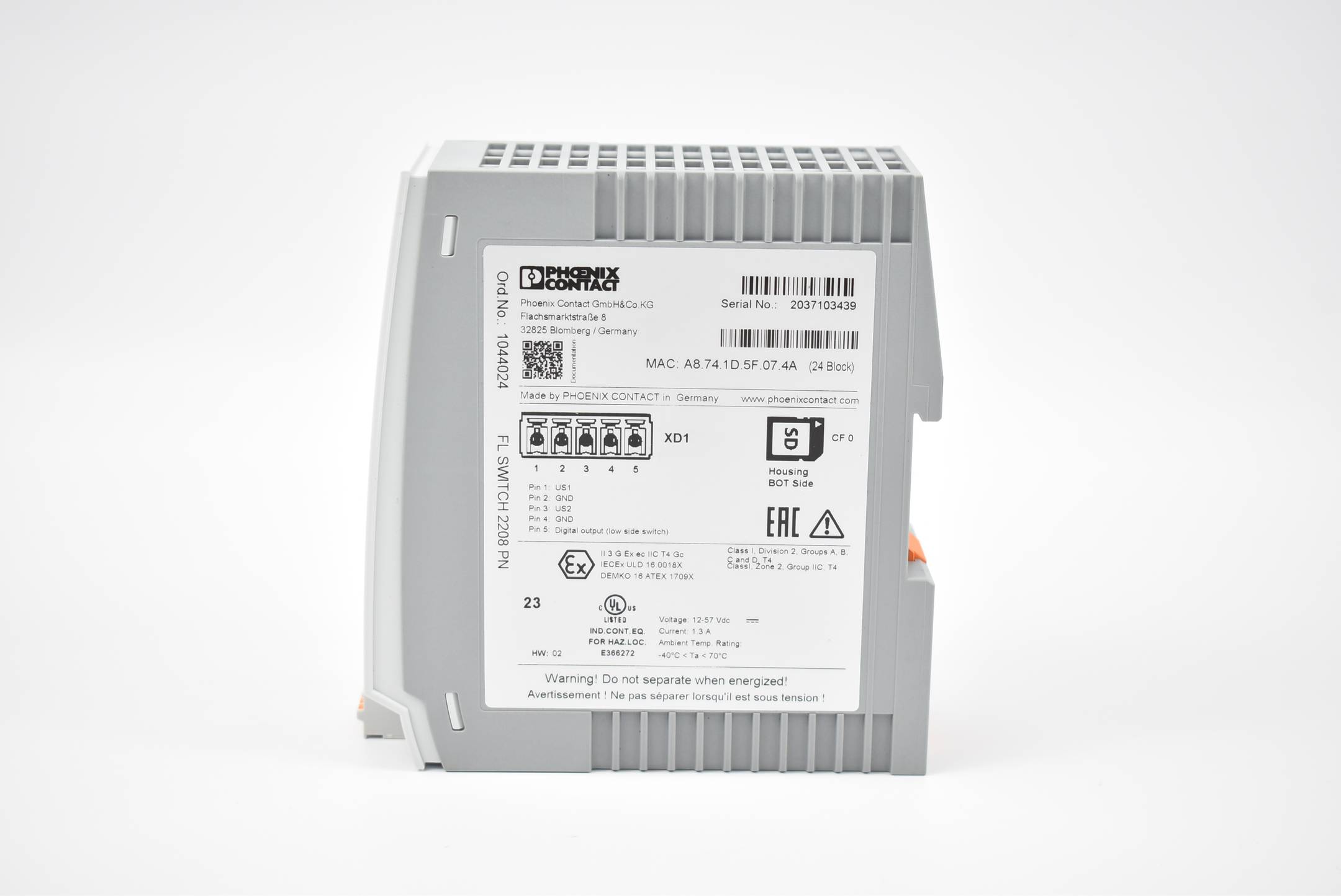 Phoenix Contact Industrial Ethernet Switch FL SWITCH 2208 PN ( 1044024 )