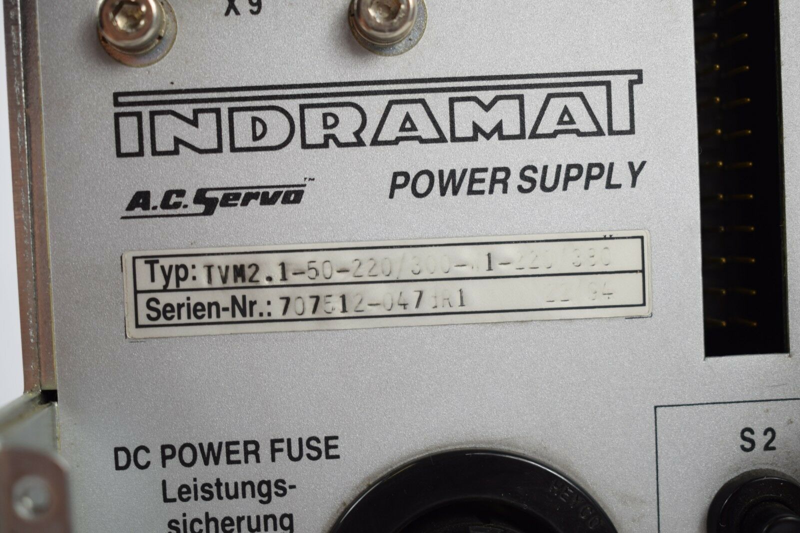 Indramat A.C.Servo Power Supply TVM 2.1-50-220/300-W1-220/380