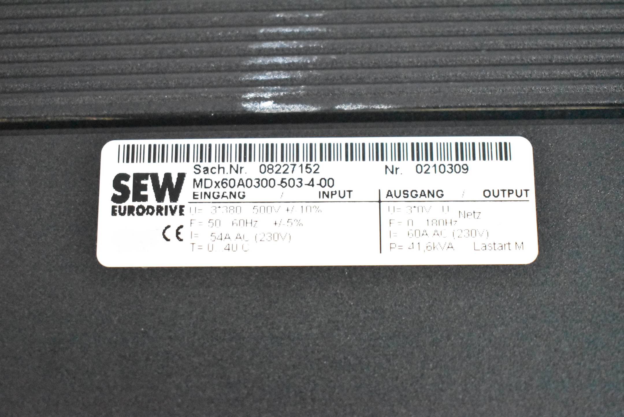SEW MOVIDRIVE compact MCH42A0300-503-4-0T + MDX60A0300-503-4-00 + MCH42A
