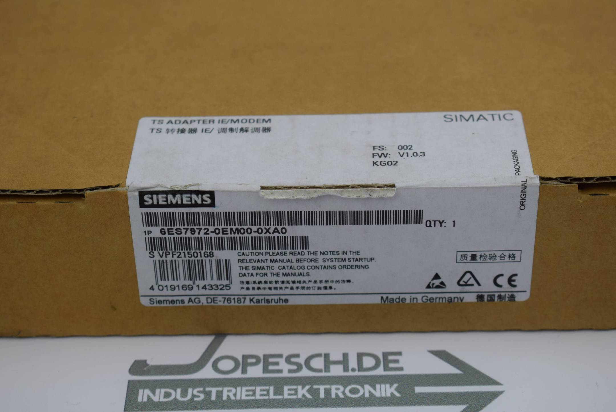 Siemens simatic S7 TS-Adapter 6ES7 972-0EM00-0XA0 ( 6ES7972-0EM00-0XA0 ) E2