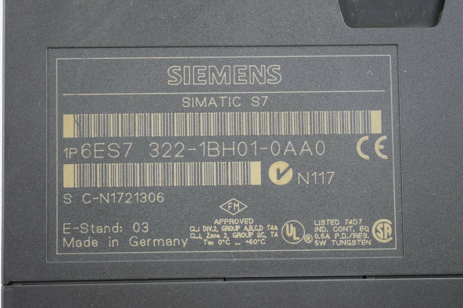 Siemens simatic S7-300 6ES7 322-1BH01-0AA0 ( 6ES7322-1BH01-0AA0 ) E.3