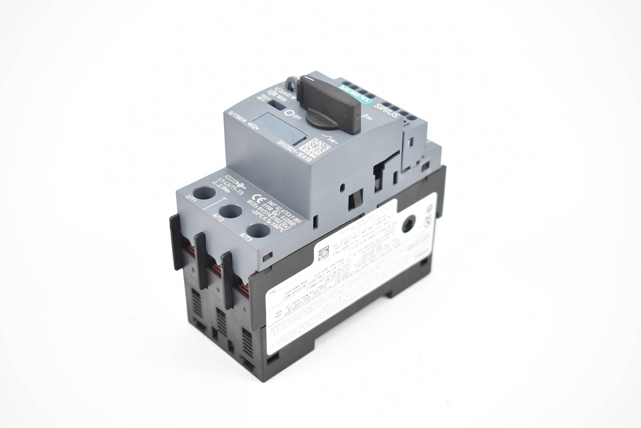 Siemens Sirius Leistungsschalter 3RV2021-1KA10 ( 3RV2 021-1KA10 ) + 3RV2901-2E