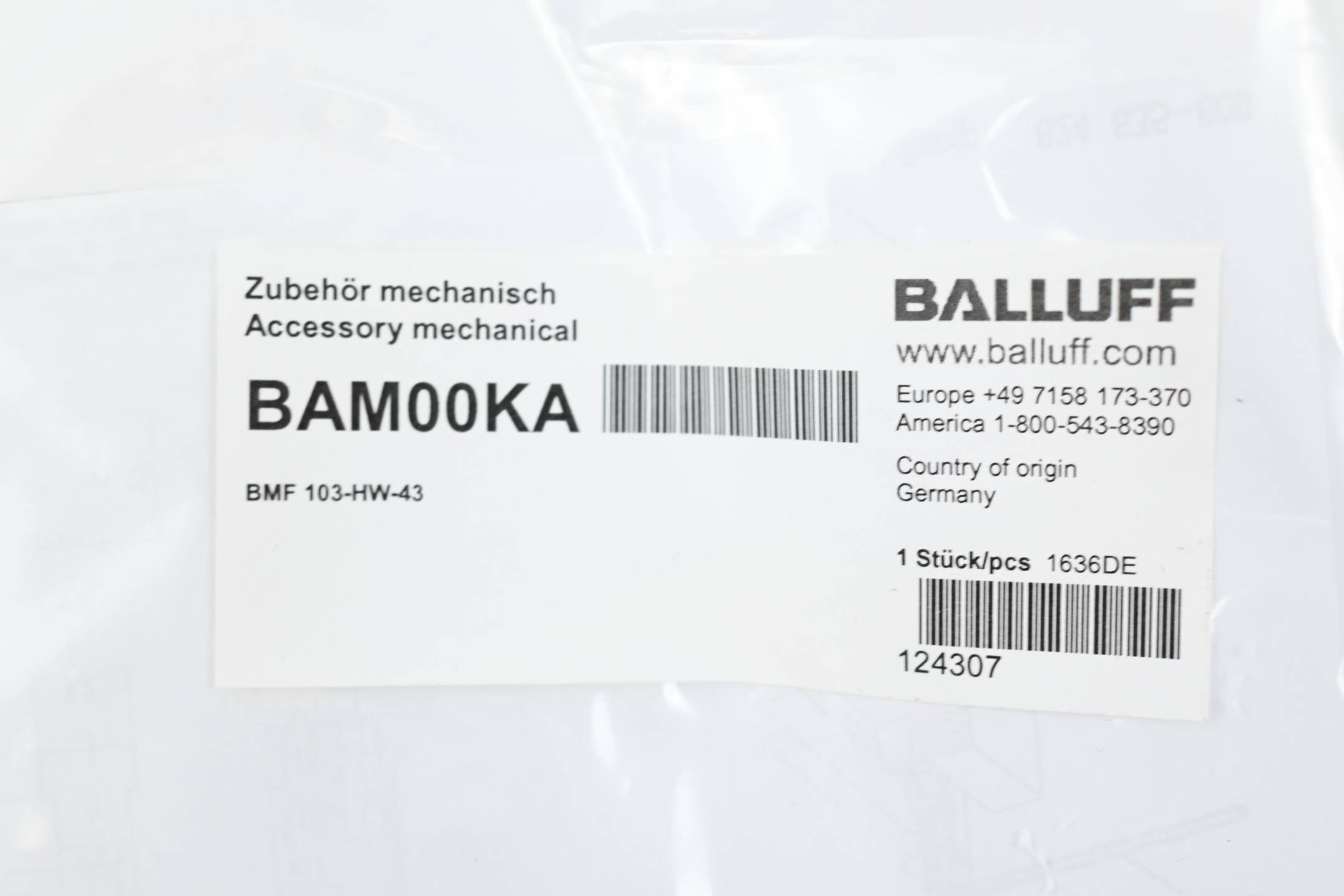 Balluff Haltewinkel für magnetische Sensoren BAM00KA (BMF 103-HW-43)