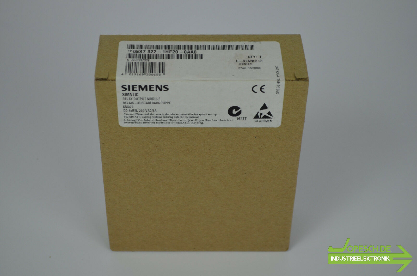 Siemens simatic S7-300 SM322 6ES7 322-1HF20-0AA0 ( 6ES7322-1HF20-0AA0 ) E01