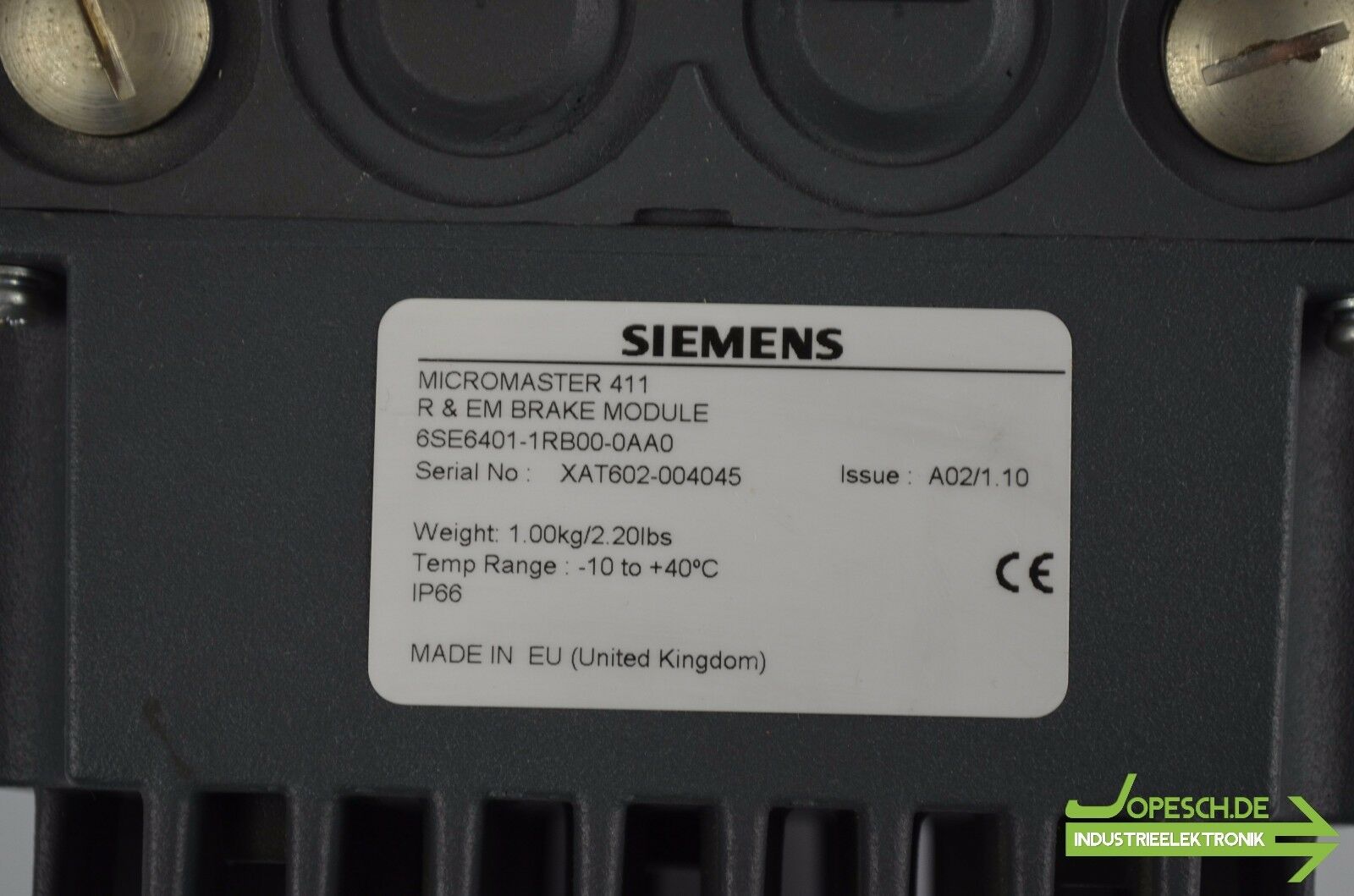 Siemens micromaster 411 6SE6410-1RB00-0AA0 ( 6SE6 410-1RB00-0AA0 )