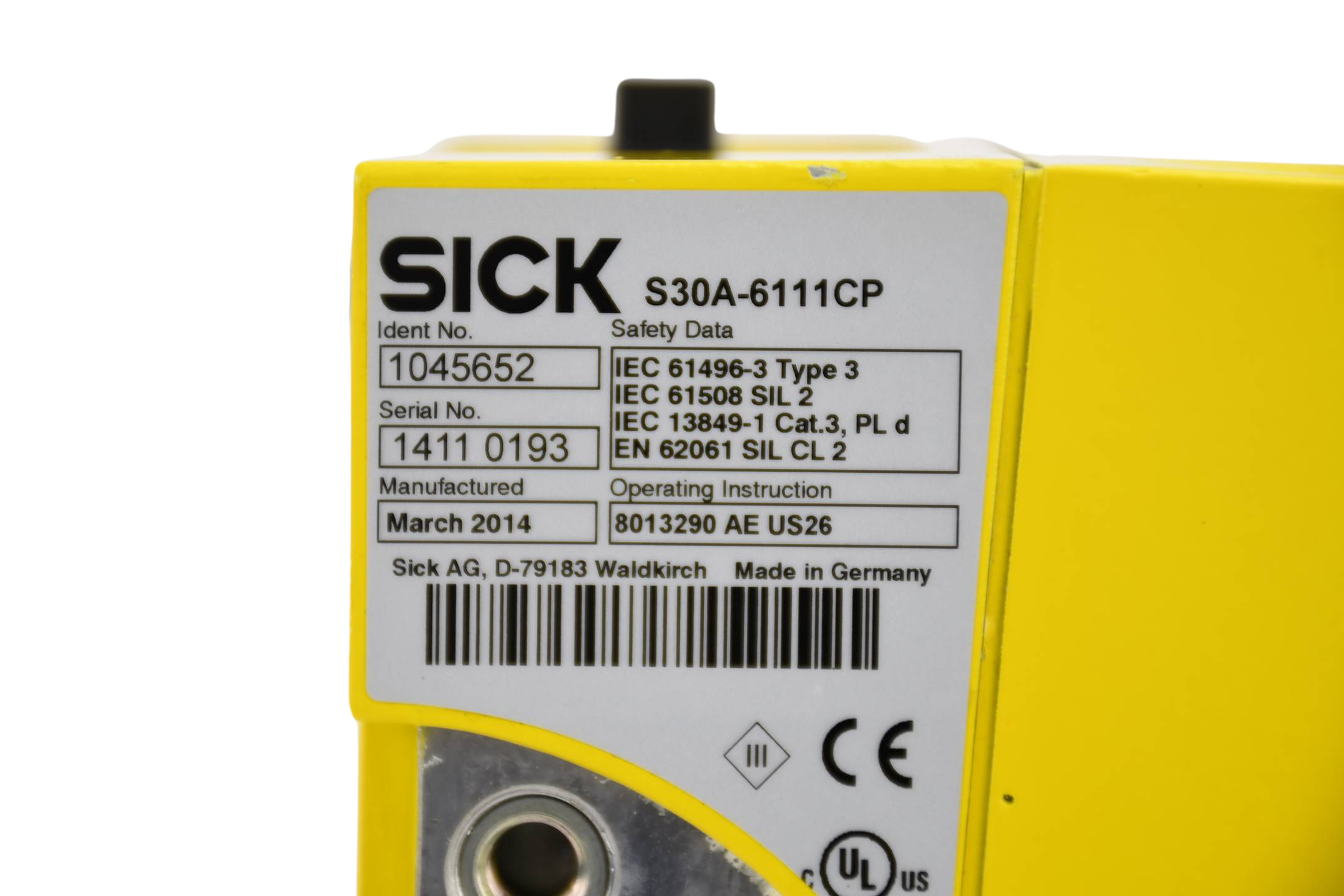 SICK Sicherheits-Laserscanner S3000 PROFINET IO S30A-6111CP ( 1045652 ) SICK Sicherheits-Laserscanner S3000 PROFINET IO S30A-6111CP ( 1045652 )