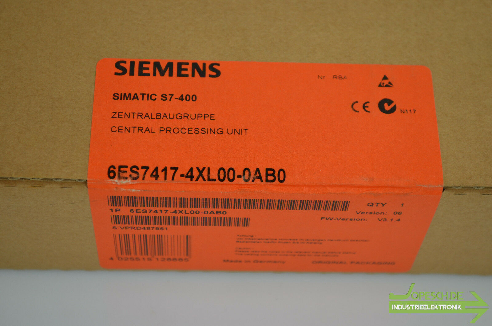 Siemens simatic S7-400 CPU417-4 6ES7417-4XL00-0AB0 ( 6ES7 417-4XL00-0AB0 )