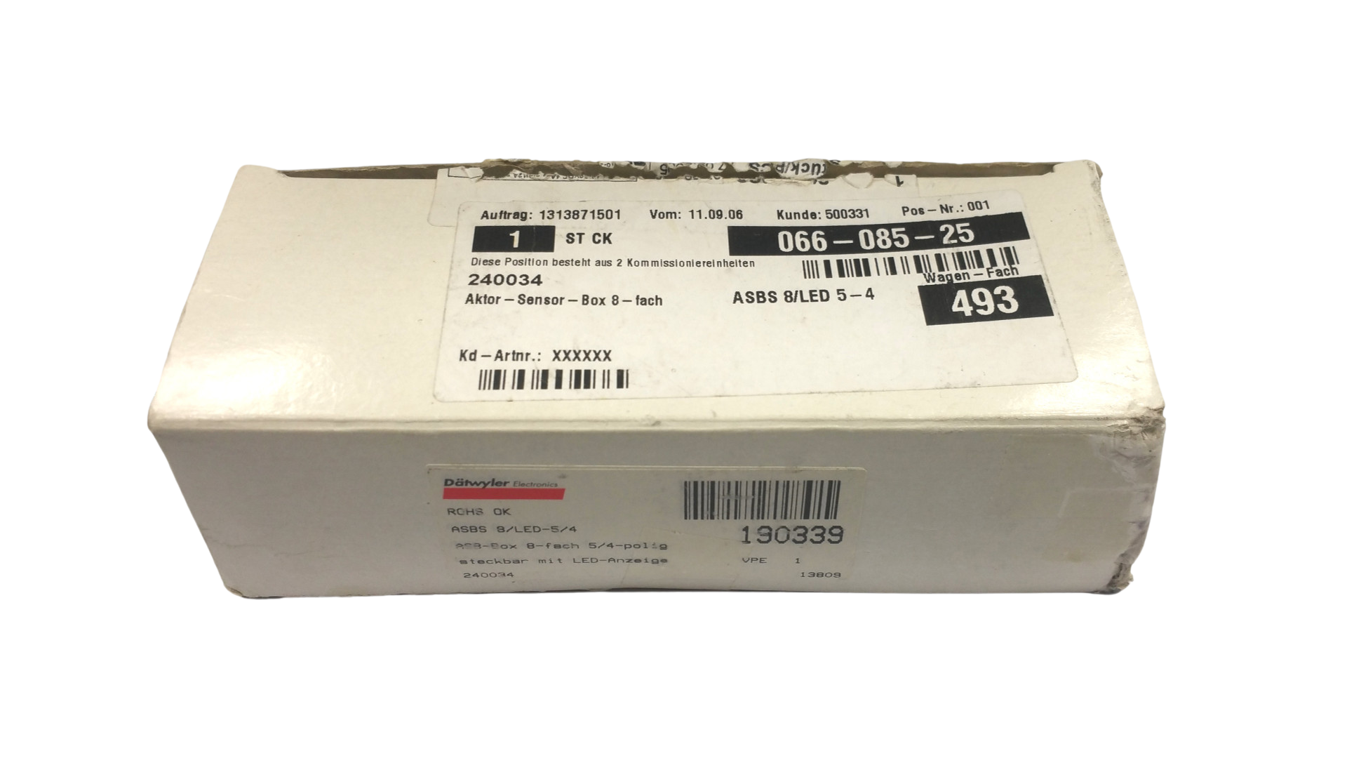 Lumberg Aktor Sensor Box steckbar mit LED-Anzeige ABS8 / LED - 5 / 4
