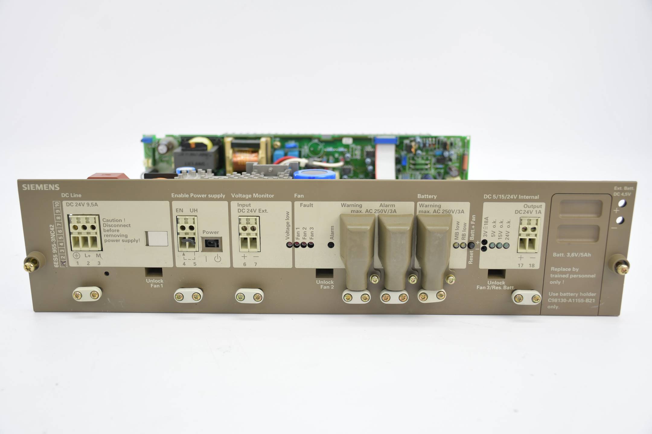 Siemens simatic S5 Stromversorgung 955 ZG 6ES5955-3NC42 ( 6ES5 955-3NC42 ) E1