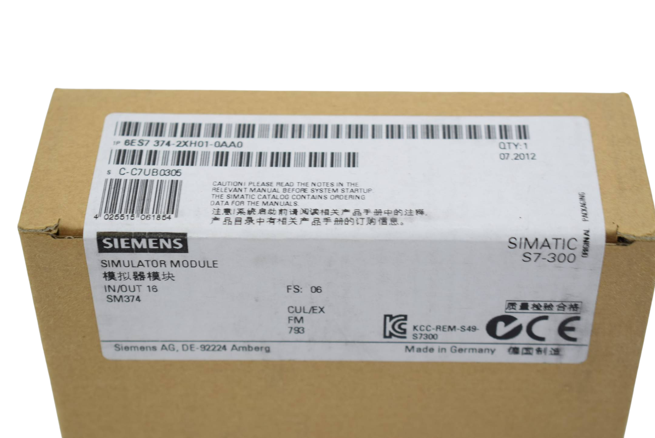 Siemens simatic S7-300 Simulatorbaugruppe 6ES7 374-2XH01-0AA0 ( 6ES7374-2XH01-0AA0 ) FS06
