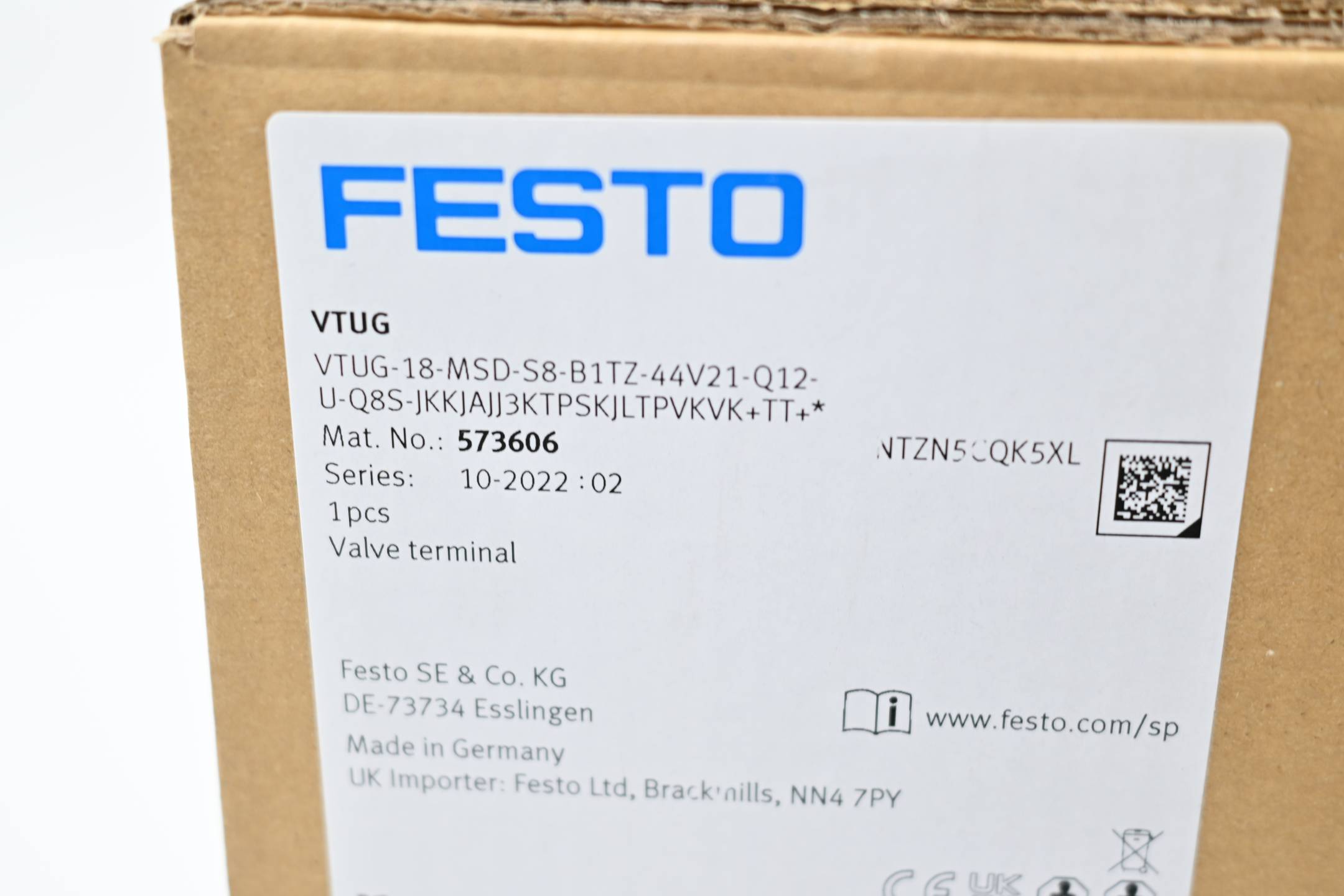 Festo Ventilinsel VTUG VTUG-18-MSD-S8-B1TZ-44V21-Q12-U-Q8S ( 573606 )
