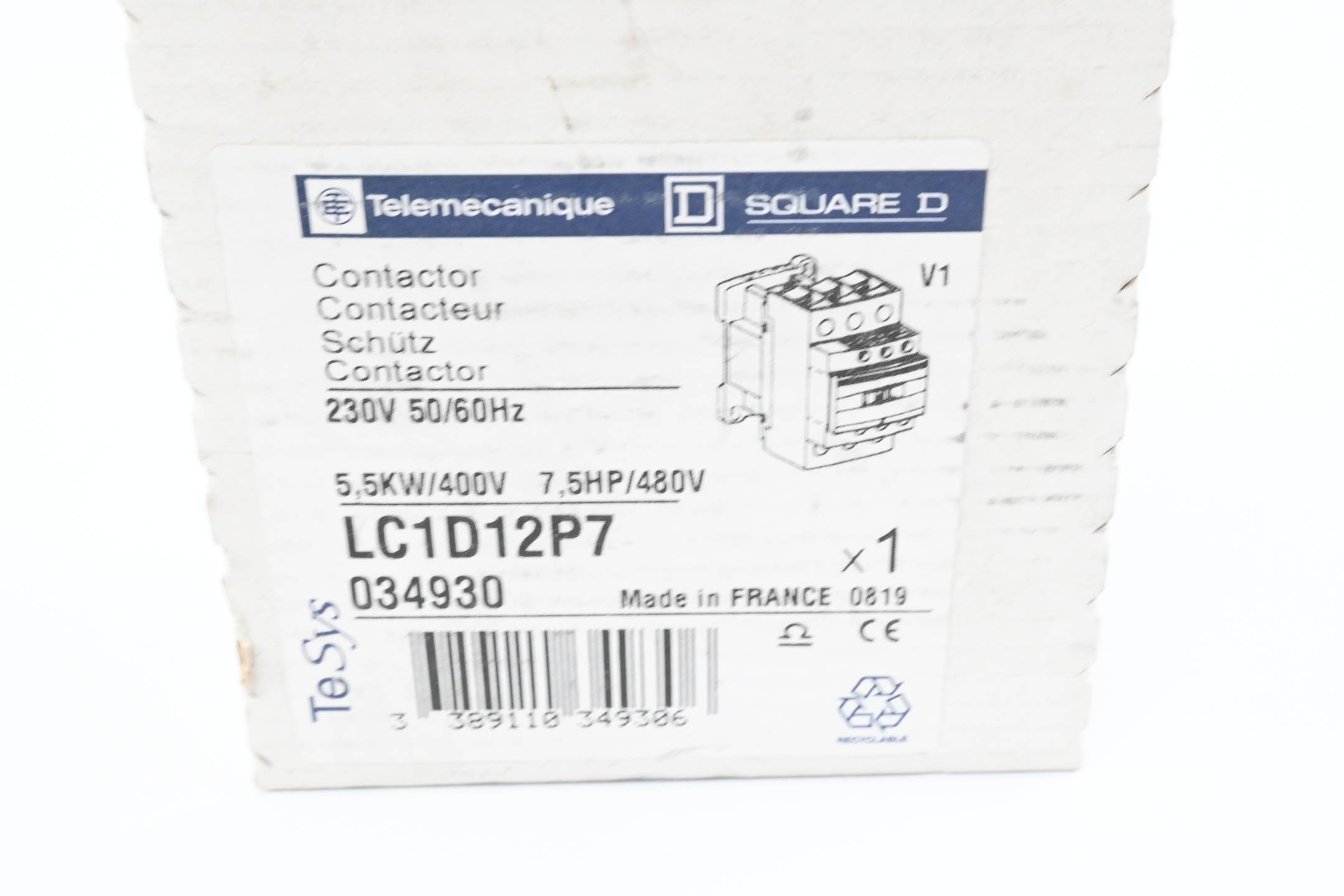 Telemecanique Schütz LC1D12P7 ( 034930 ) 230V / 5,5kW