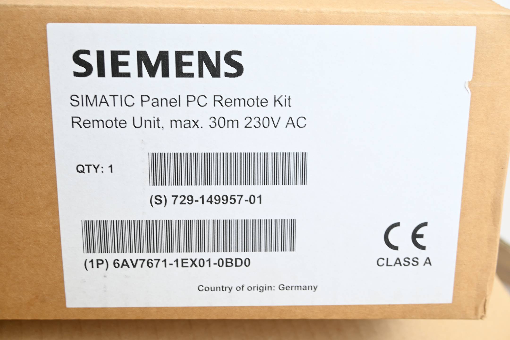 Siemens Simatic Panel PC Remote Kit 6AV7671-1EX01-0BD0 ( 6AV7 671-1EX01-0BD0 )