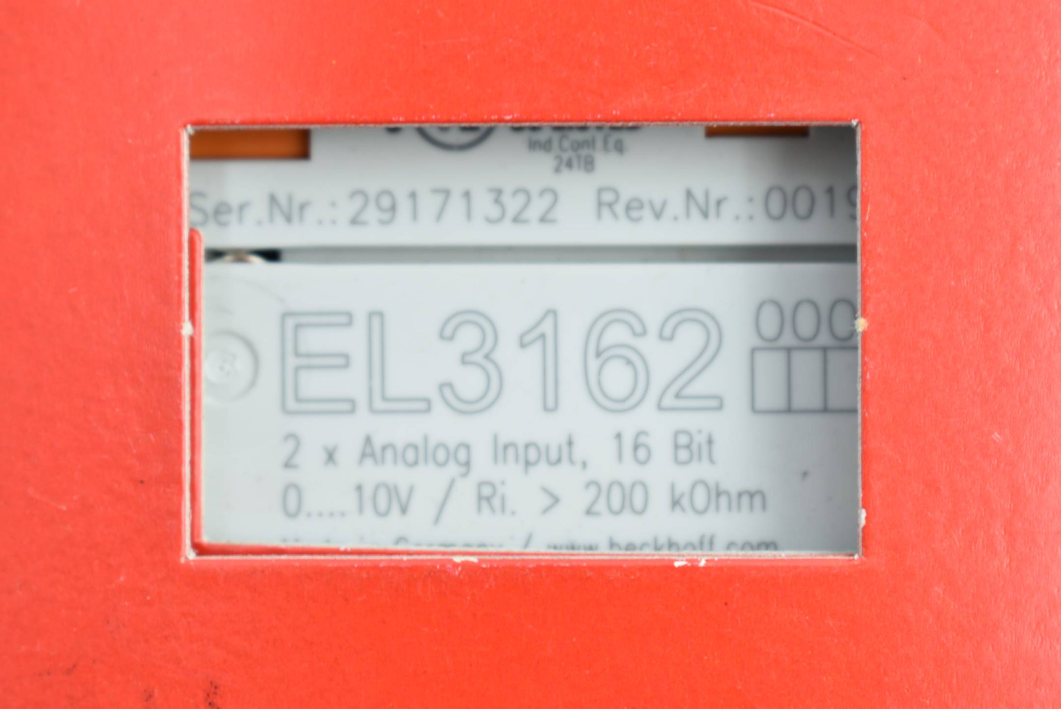 Beckhoff EtherCAT-Klemme 2-Kanal-Analog-Eingang 10V 16Bit EL3162 ( EL 3162 )