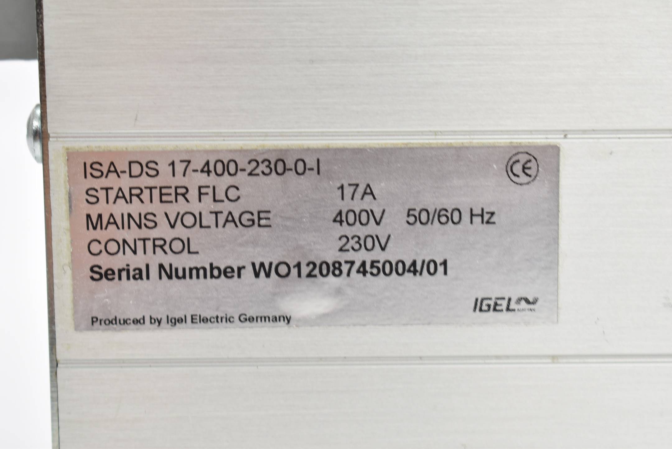 Igel Motorsanftanlasser 17A 400V 50/60Hz 230V ISA-DS 17-400-230-0-l