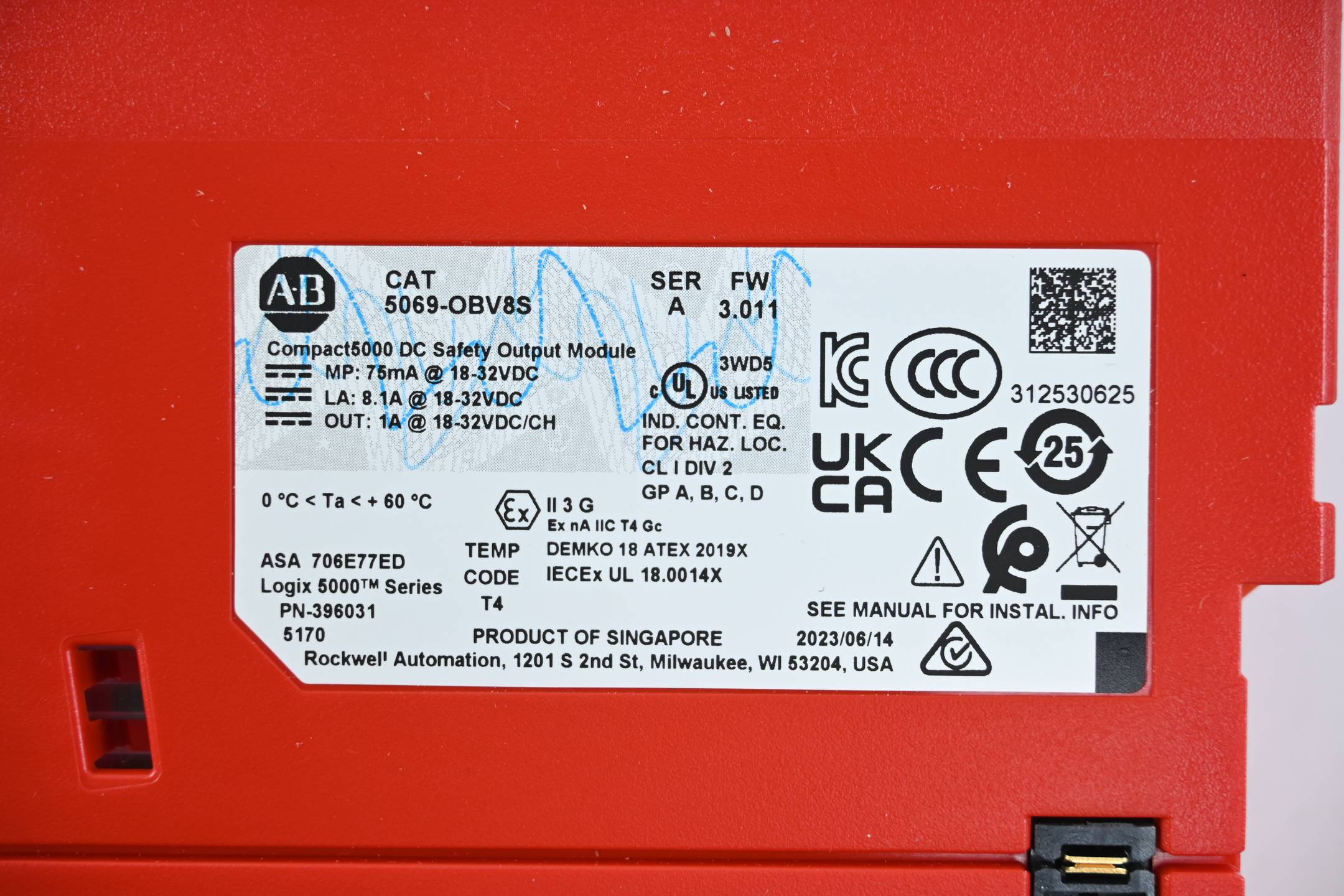 Allen-Bradley Sicherheitsausgangsmodul 5069-OBV8S