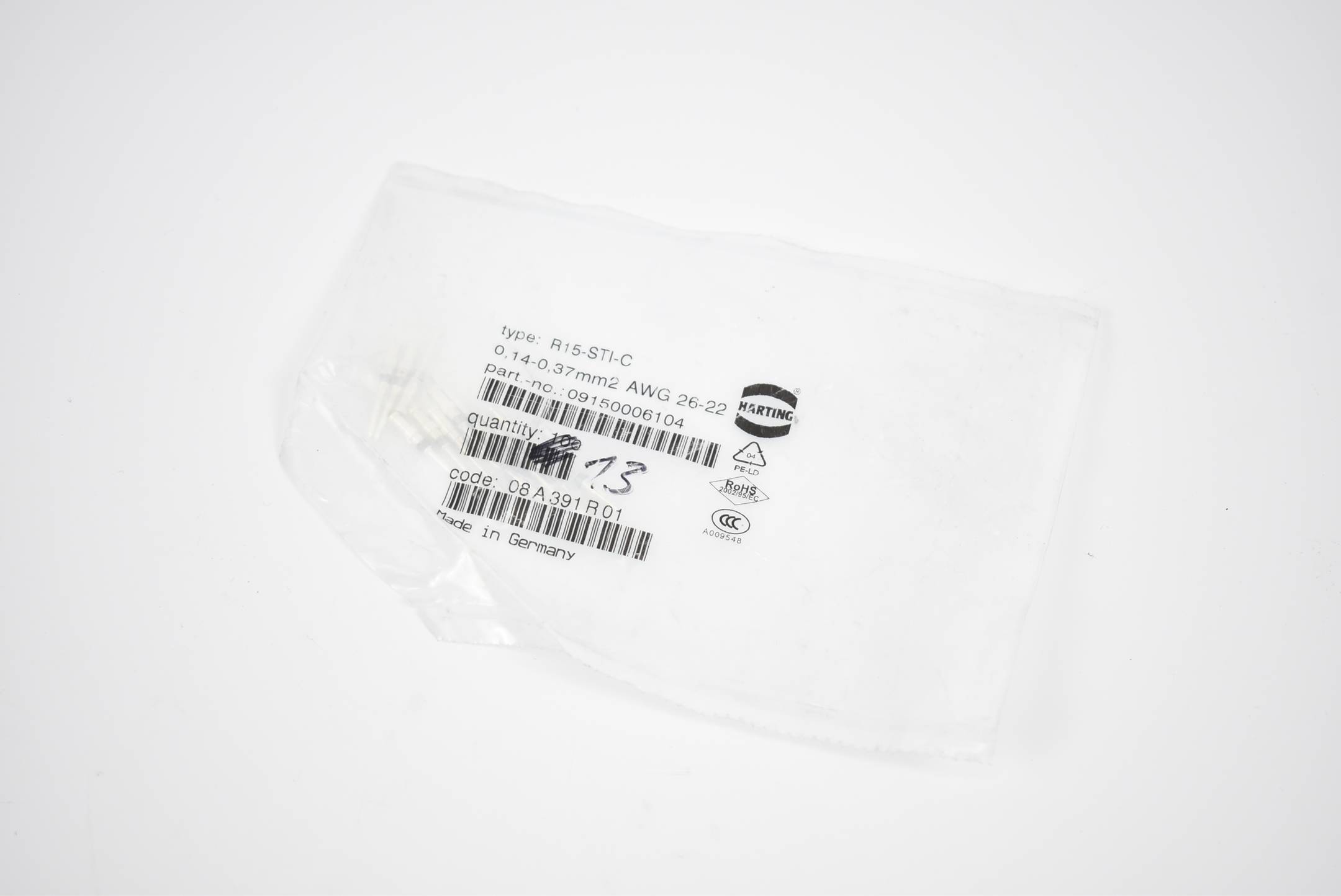 Harting Crimpkontakt männlich R15-STI-C ( 09150006104 ) VE 13 Stück