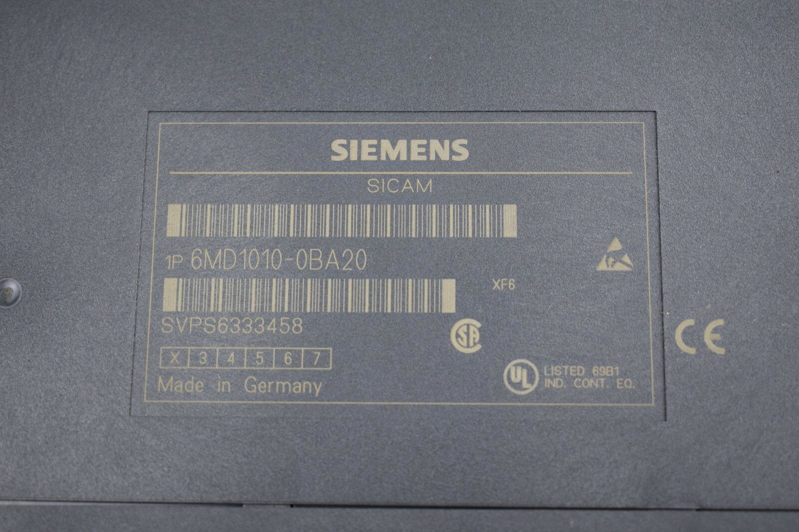 Siemens sicam 6MD1 010-0BA20 ( 6MD1010-0BA20 ) E.1