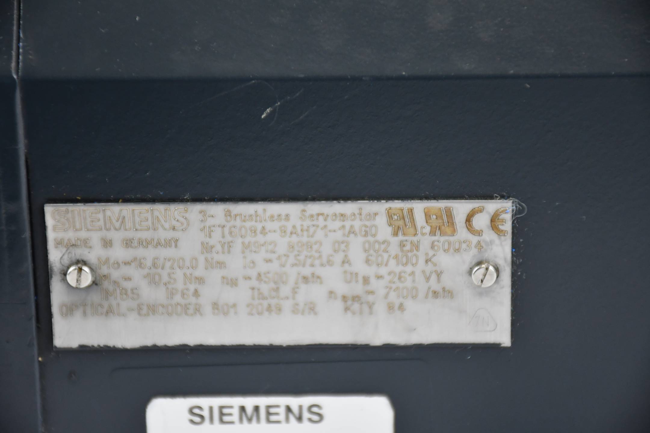 Siemens simotics S Synchronmotor 1FT6084-8AH71-1AG0 ( 1FT6 084-8AH71-1AG0 )