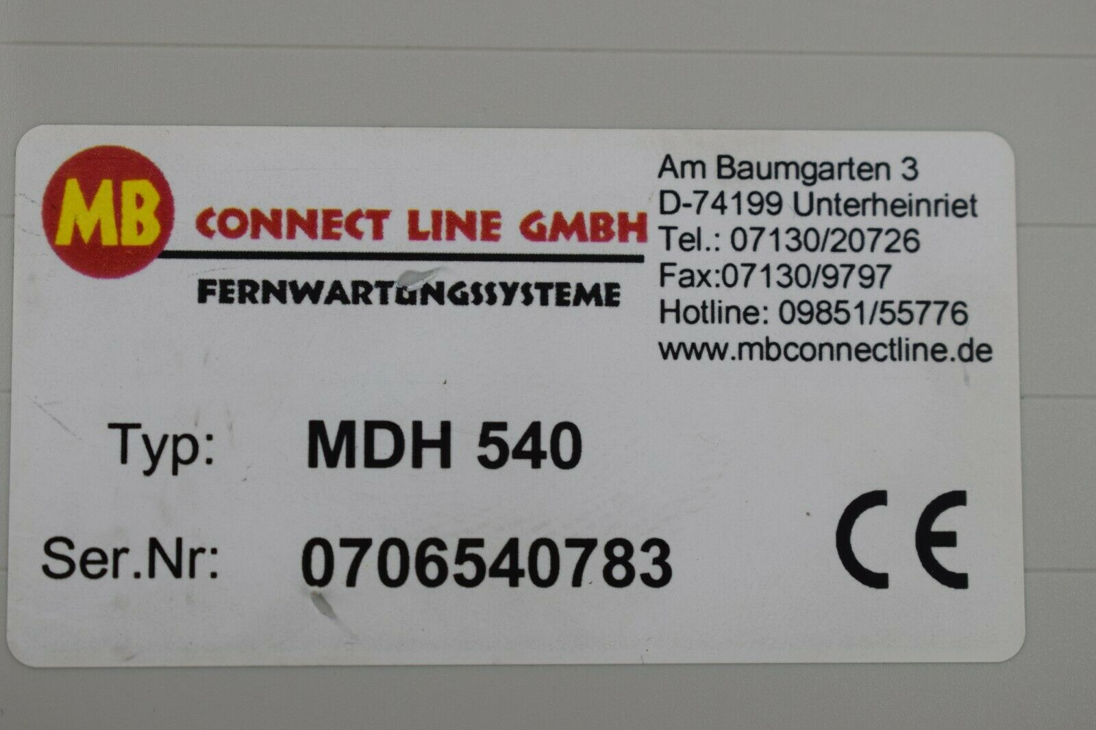 MB Connect Line Fernwartung MDH 540