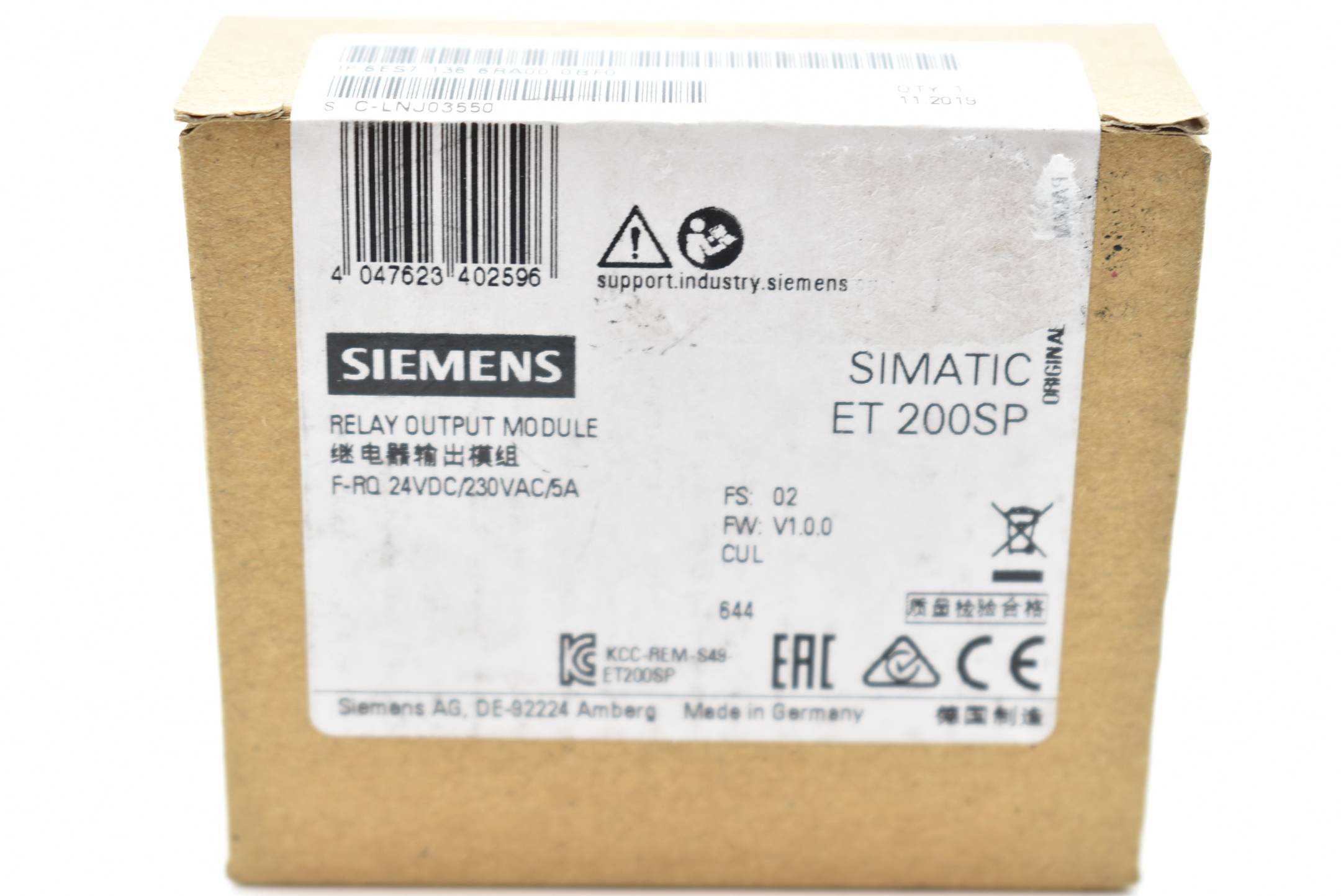 Siemens simatic ET 200SP 6ES7 136-6RA00-0BF0 ( 6ES7136-6RA00-0BF0 ) E.2