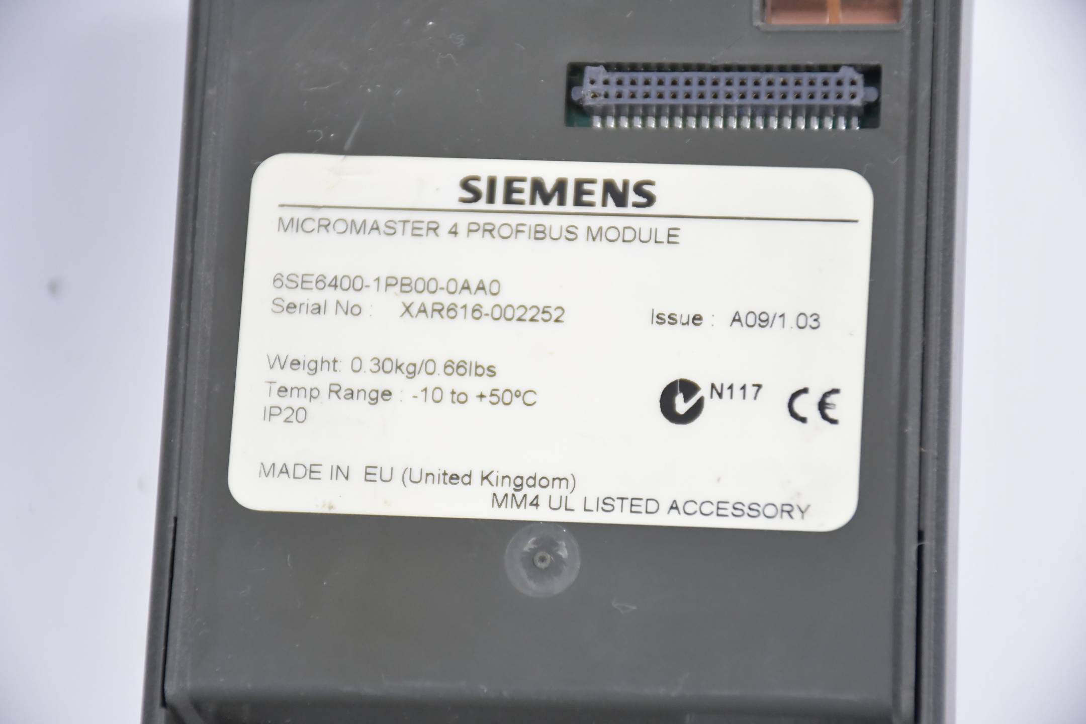 Siemens Micromaster 440 6SE6440-2AB21-1BA1 E D05/2.11 inkl. Kommutierungsdrossel