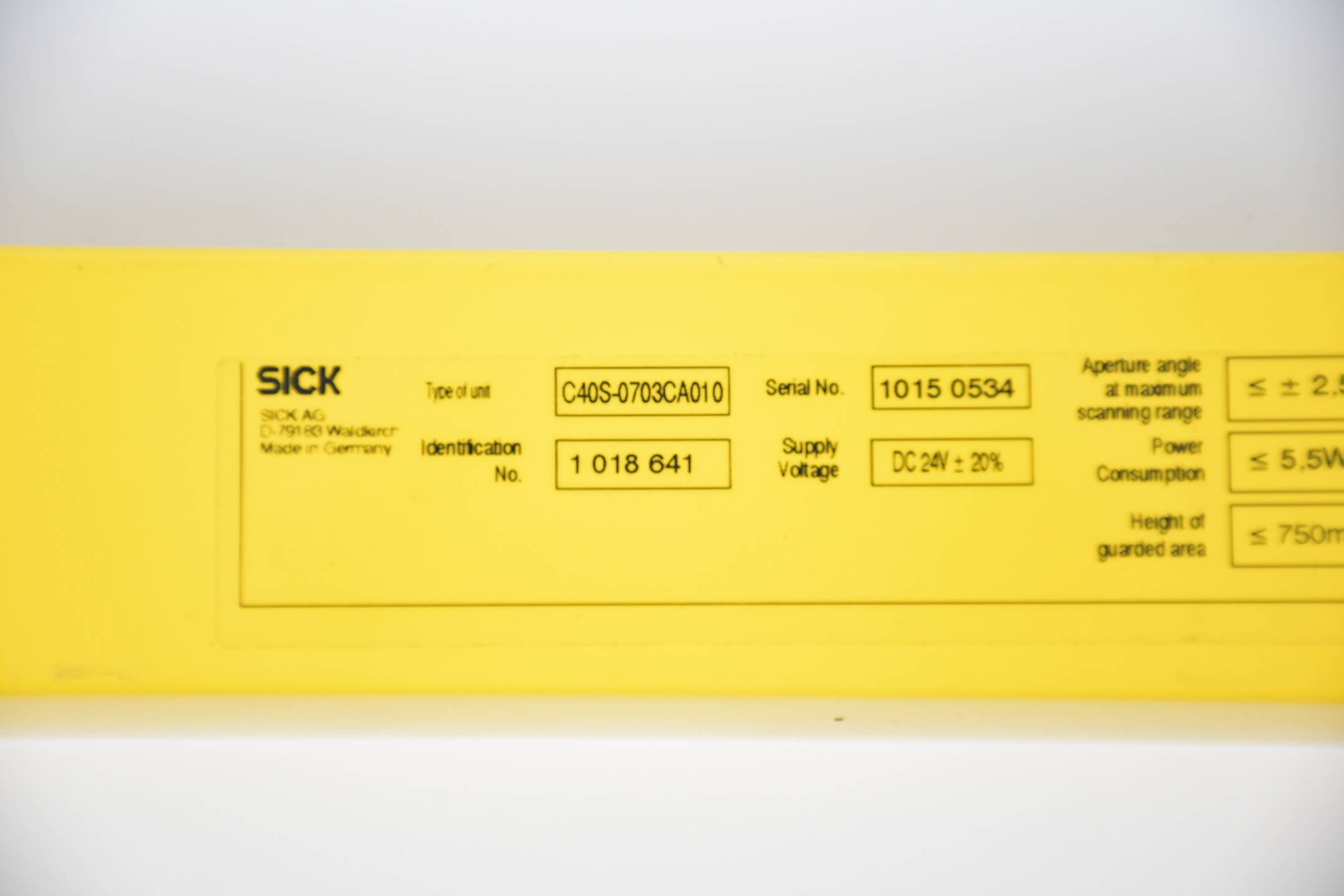 Sick Sicherheitslichtvorhänge C40E-0703CA010 Sender 1018641 Empfänger 1018642