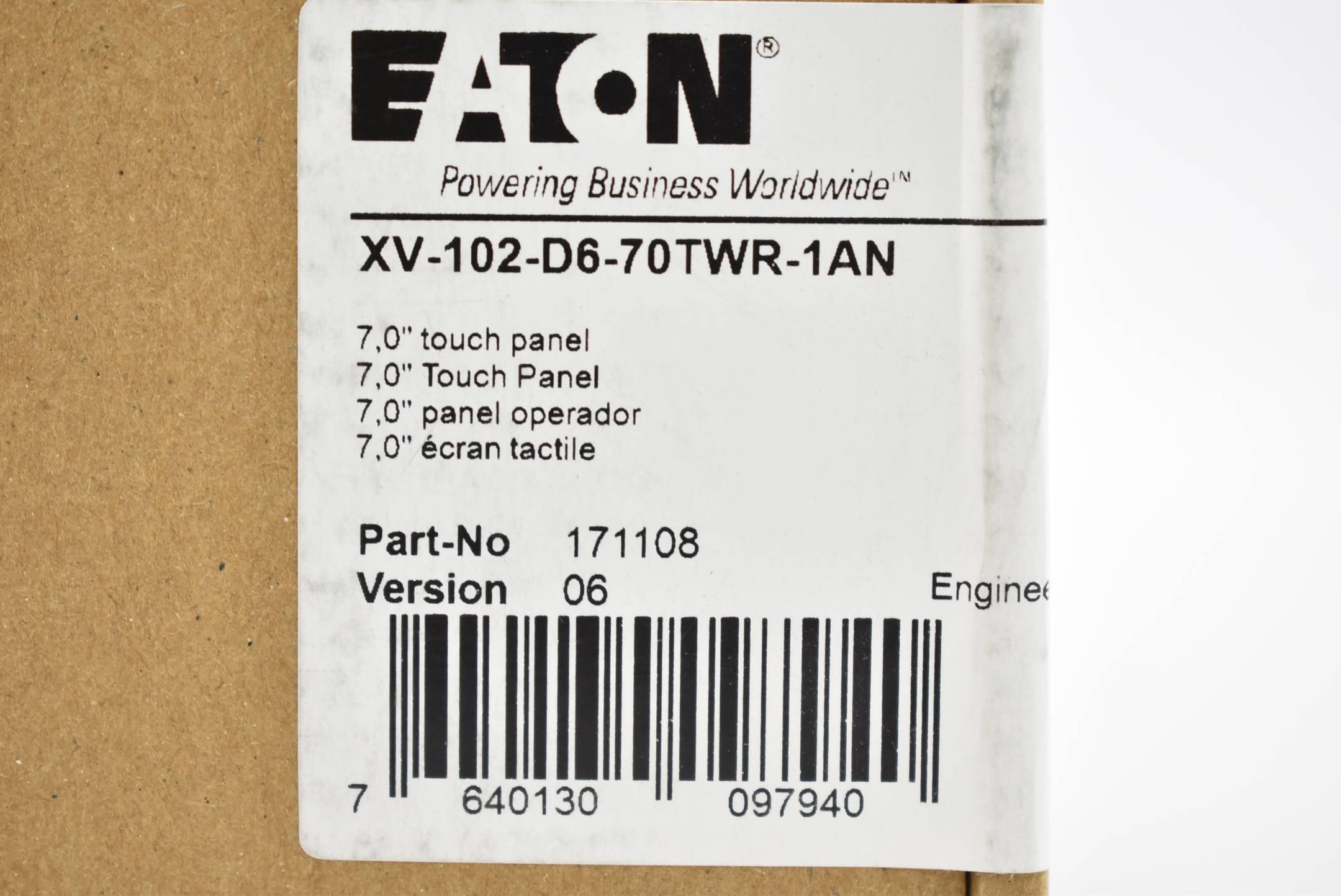 Eaton 7,0" Touch Panel Display XV-102-D6-70TWR-1AN