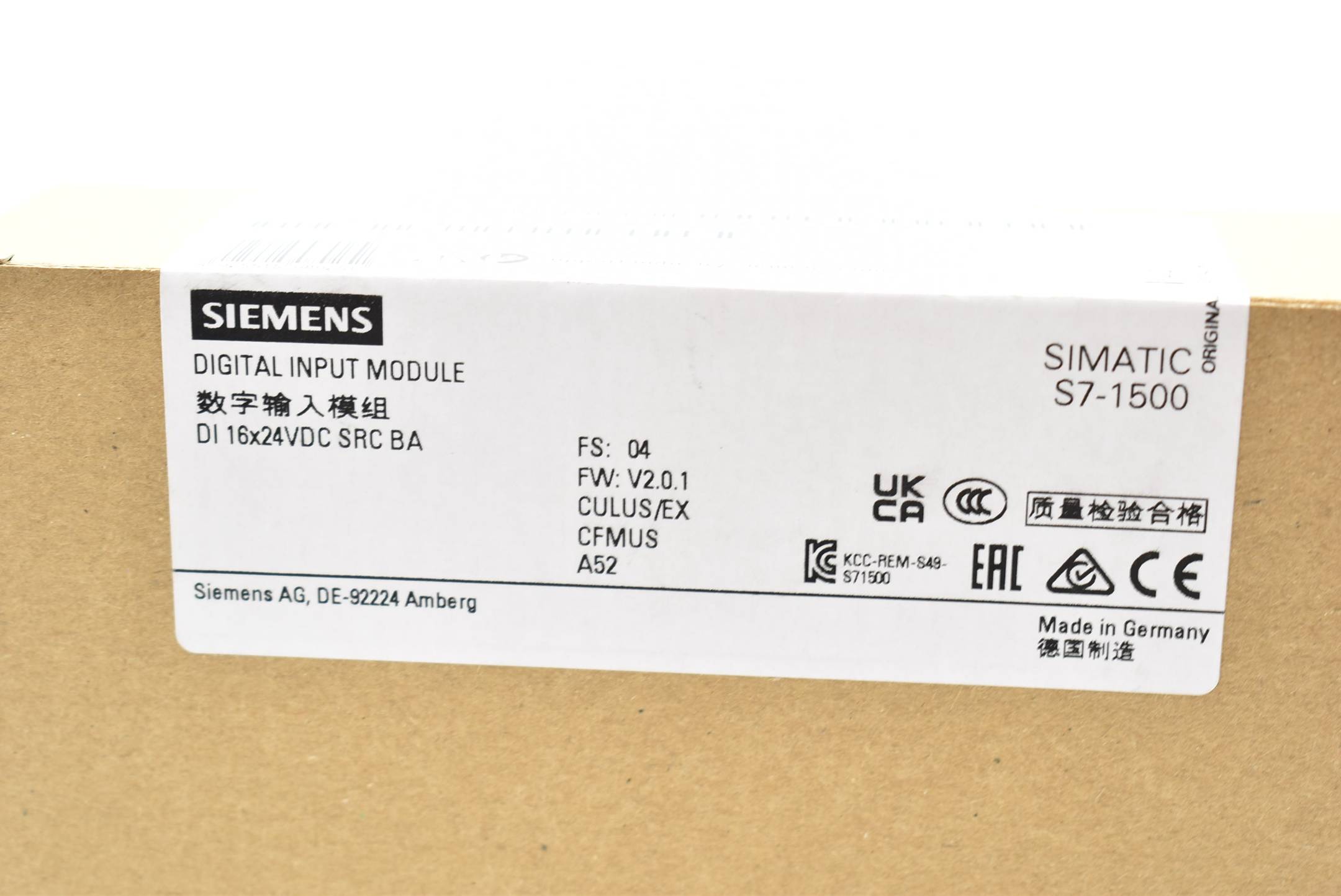 Siemens simatic S7-1500 6ES7 521-1BH50-0AA0 ( 6ES7521-1BH50-0AA0 ) FS.4