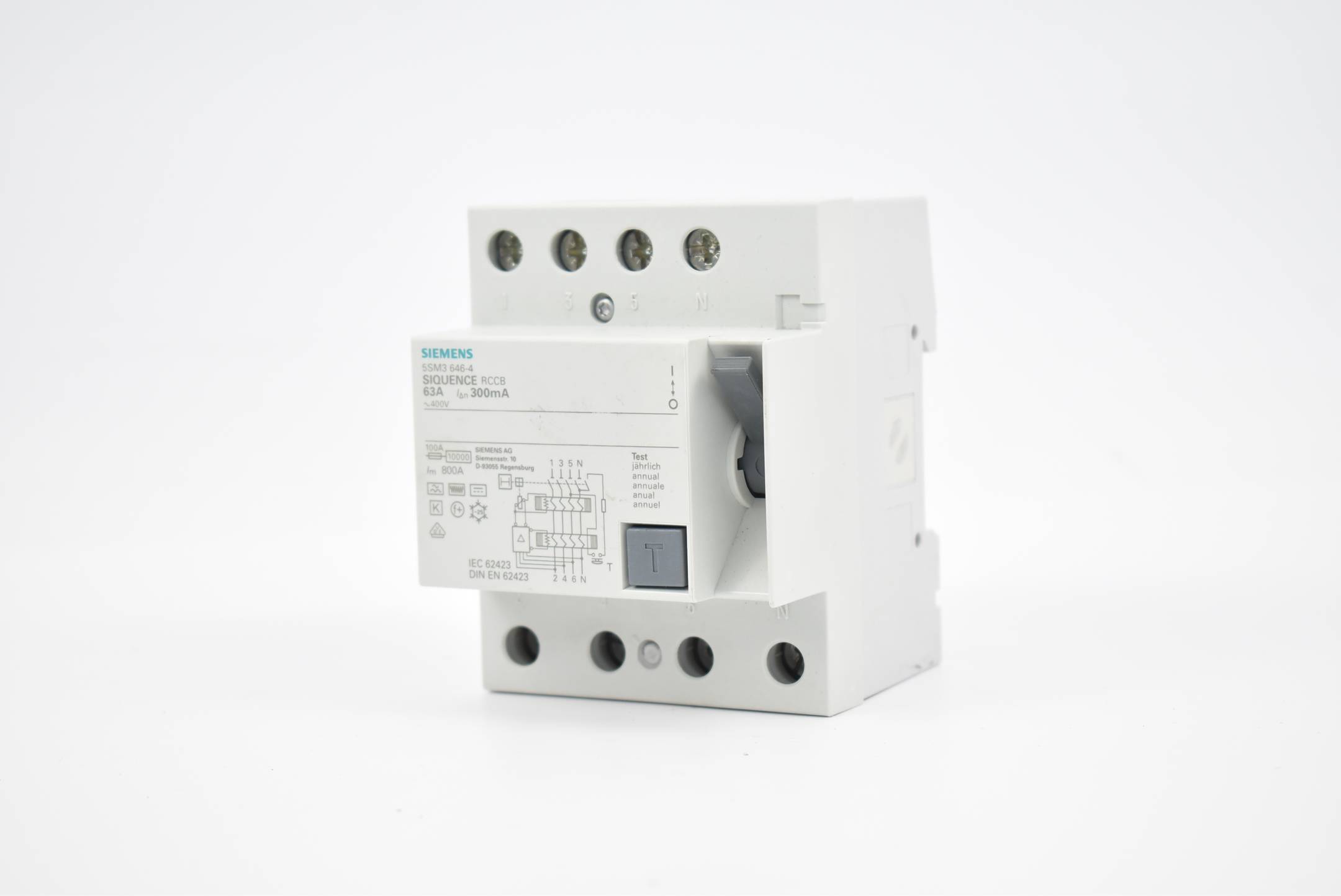 Siemens Siquende FI-Schutzschalter 4-polig Typ B 5SM3646-4 ( 5SM3 646-4 )