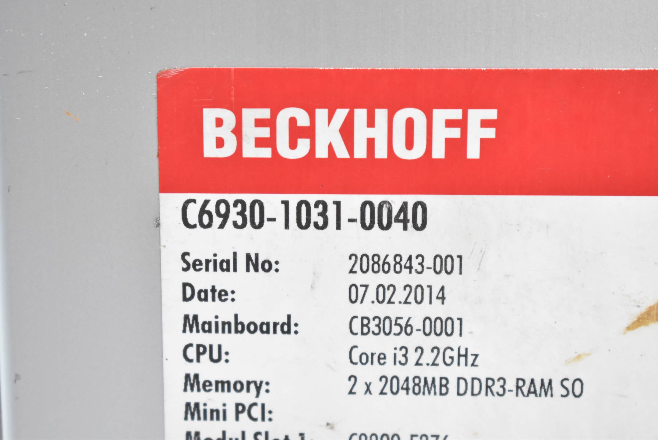 Beckhoff Schaltschrank-Industrie-PC C6930-1031-0040