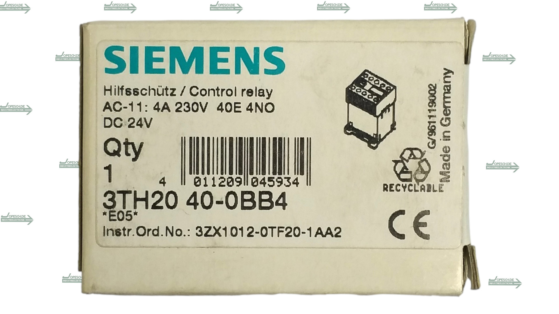 Siemens 3TF20 40-0BB4 Hilfsschütz DV 24V ( 3TF2040-0BB4 )