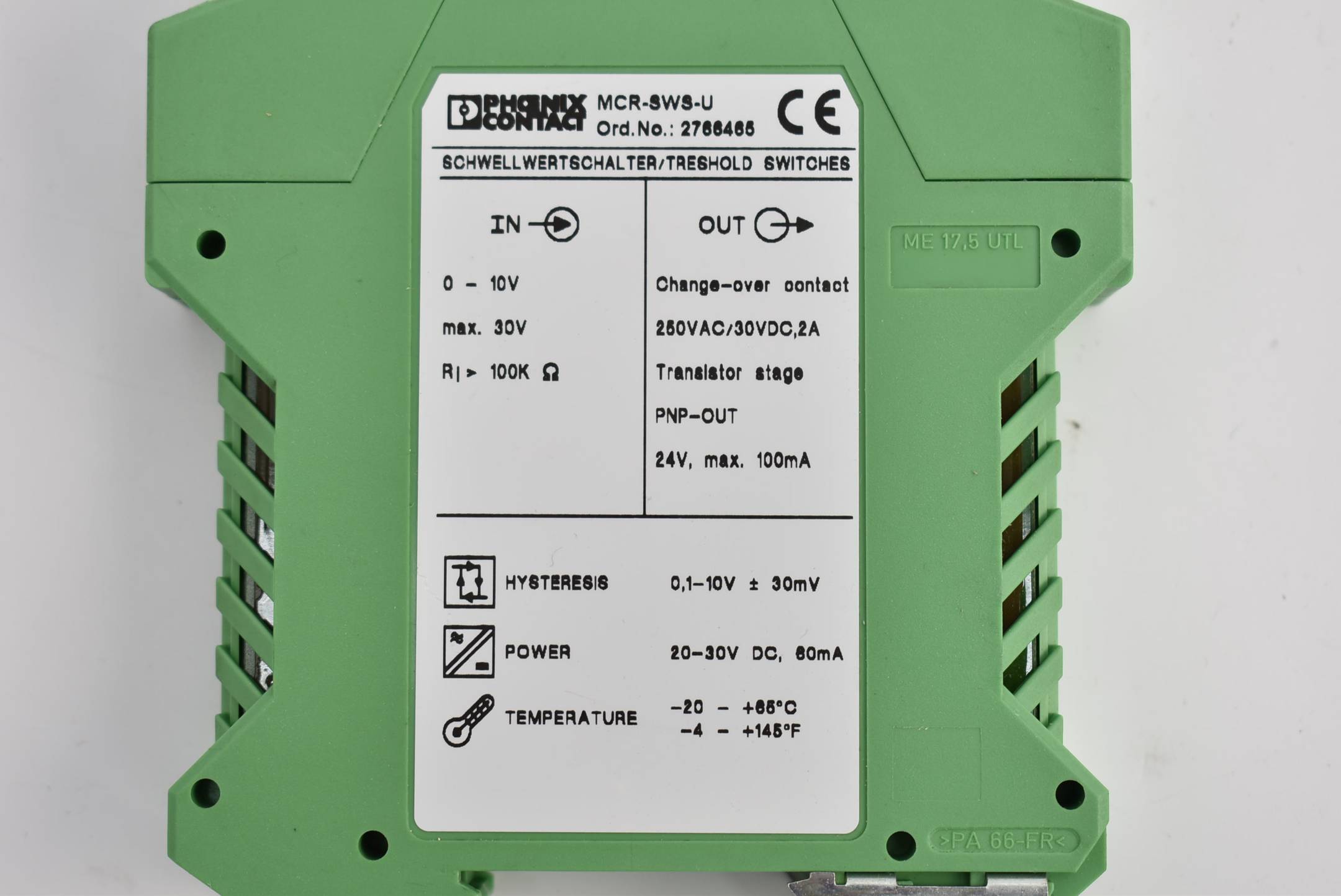 Phoenix Contact Schwellwertschalter 24V MCR-SWS-U ( 2766465 )