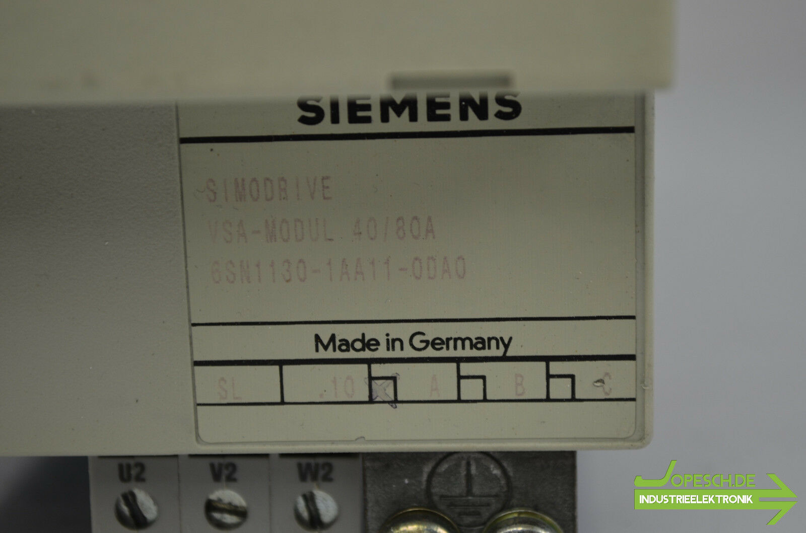 Siemens simodrive VSA-Modul 40/80A 6SN1130-1AA11-0DA0 ( 6SN1 130-1AA11-0DA0 )