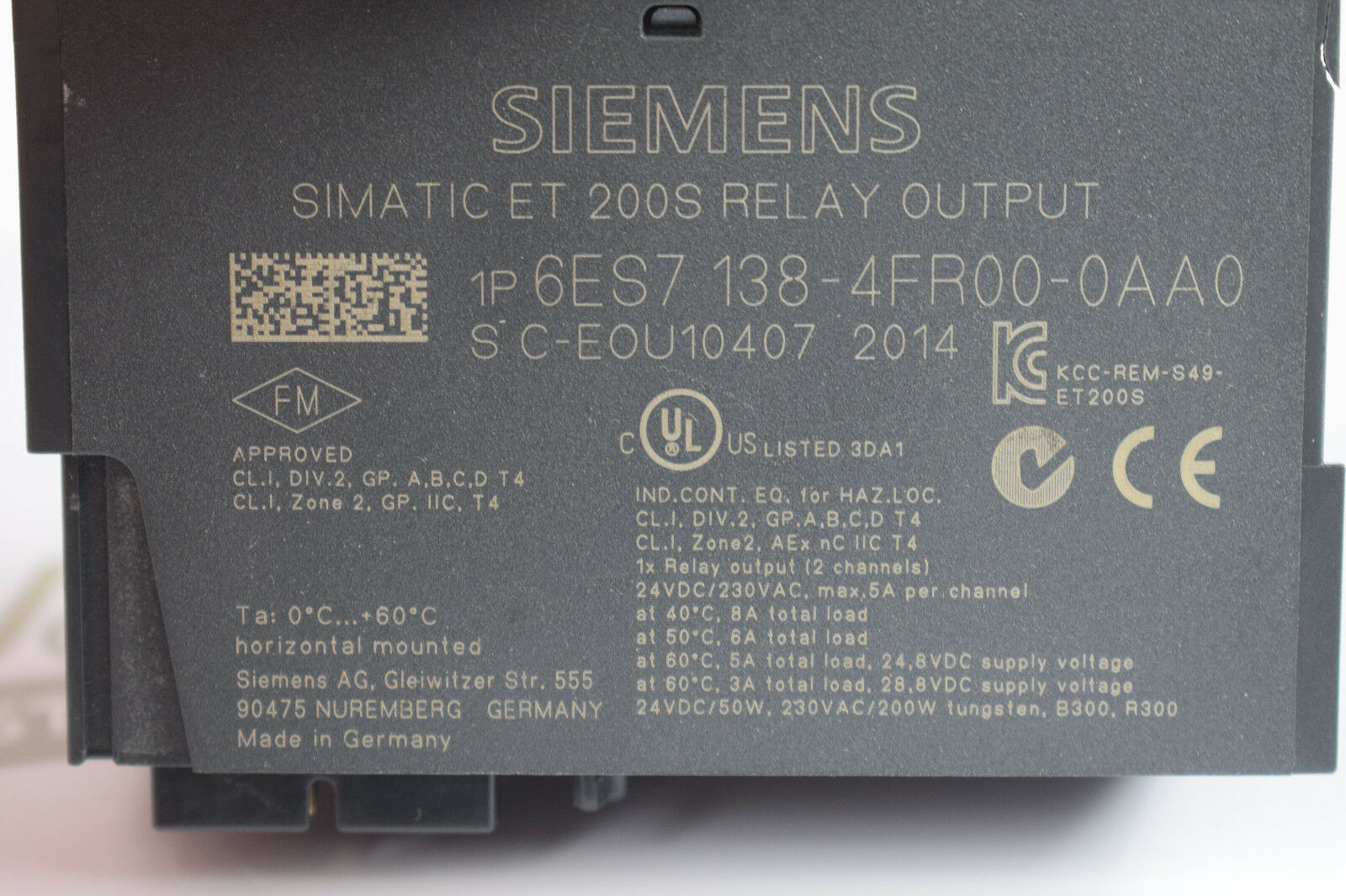 Siemens Simatic S7 6ES7138-4FR00-0AA0 ( 6ES7 138-4FR00-0AA0 ) 