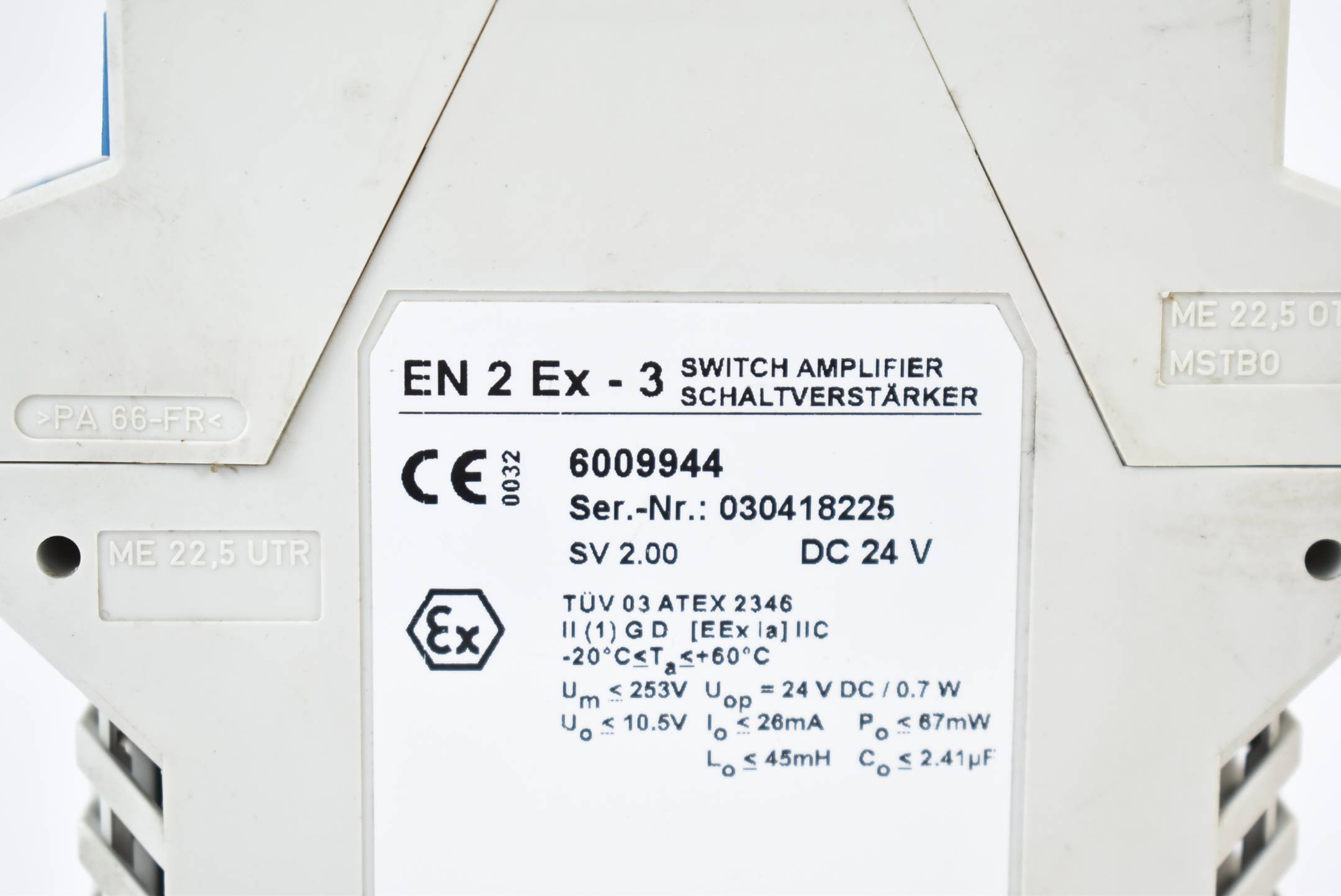 SICK EN 2 Ex-3 24VDC Schaltverstärker 6009944 