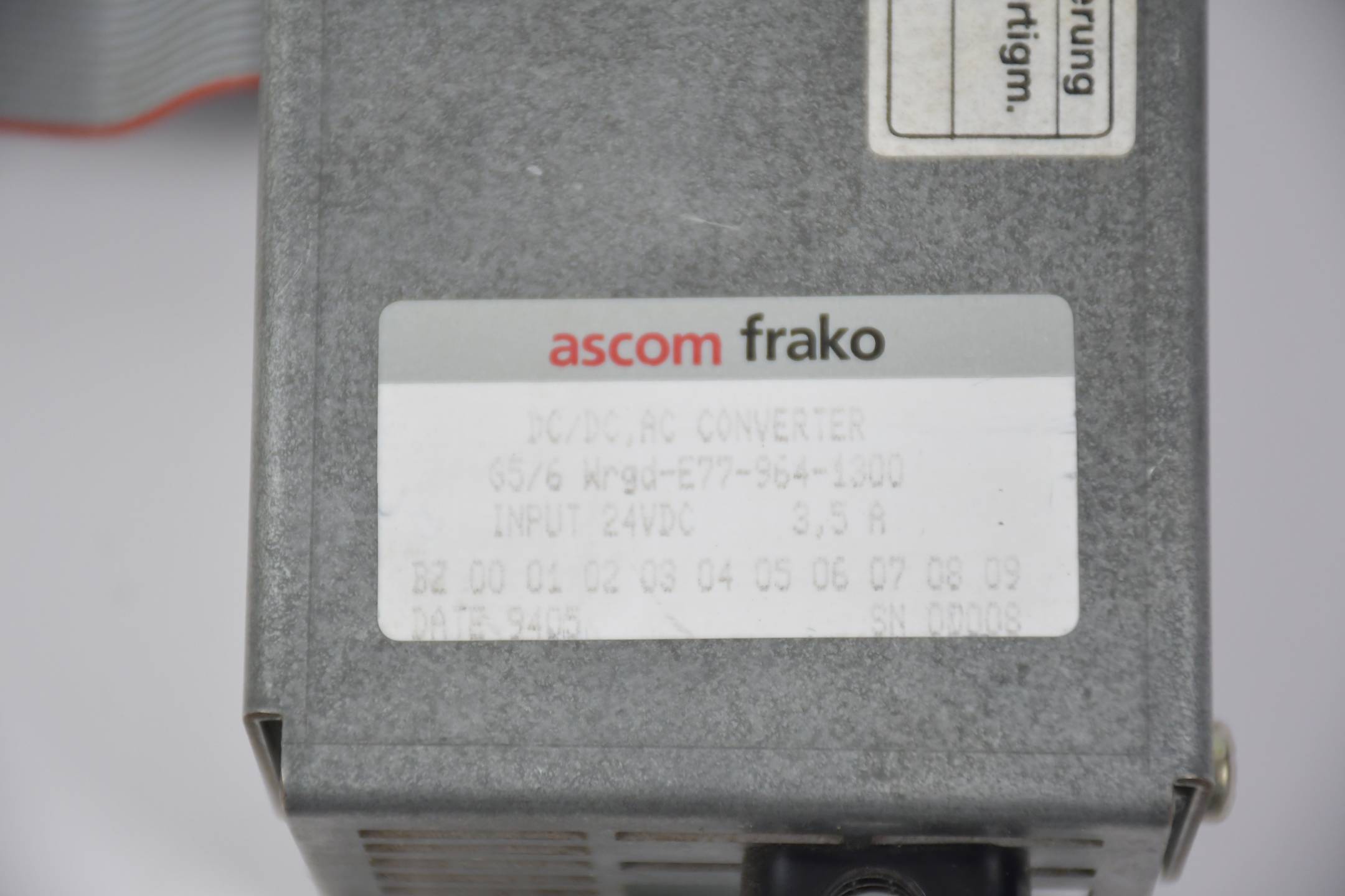 Ascom Frako DC/AC converter G5/6 Wrgd-E77-964-1300