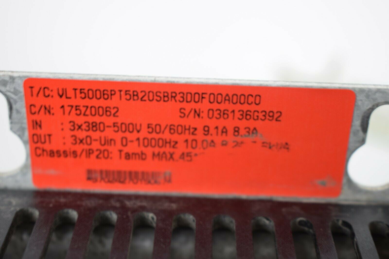 Danfoss VLT 5000 Frequenzumrichter VLT5006PT5B20SBR3D0F00A00C0 ( 175Z0062 )