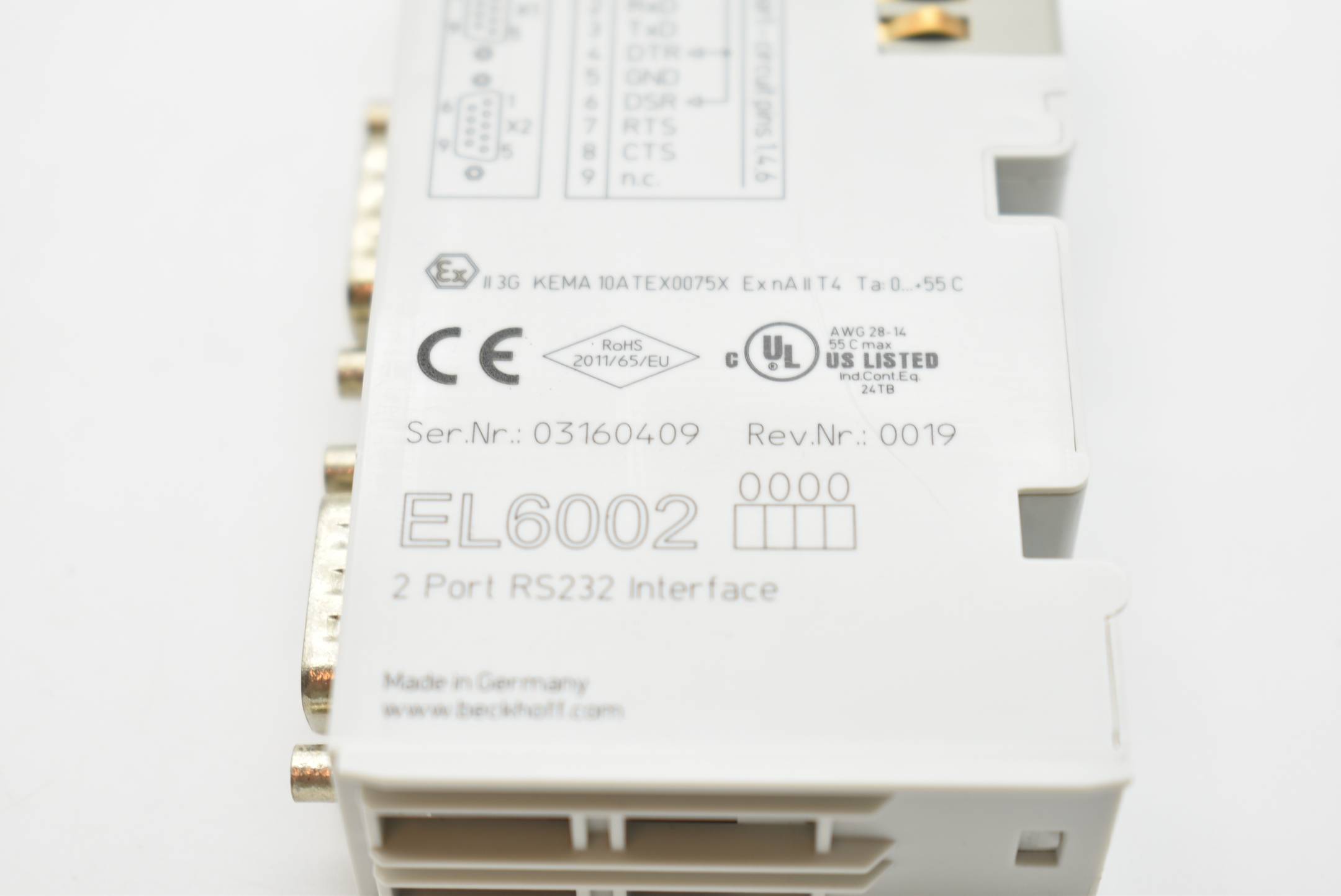 Beckhoff 2-Port RS232 Input EL6002 ( EL 6002 )